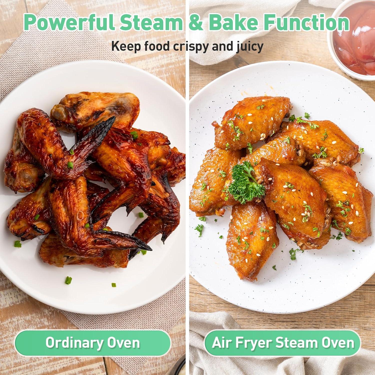 Horno de Aire Multifuncional Secura 13QT Verde Menta 8 en 1