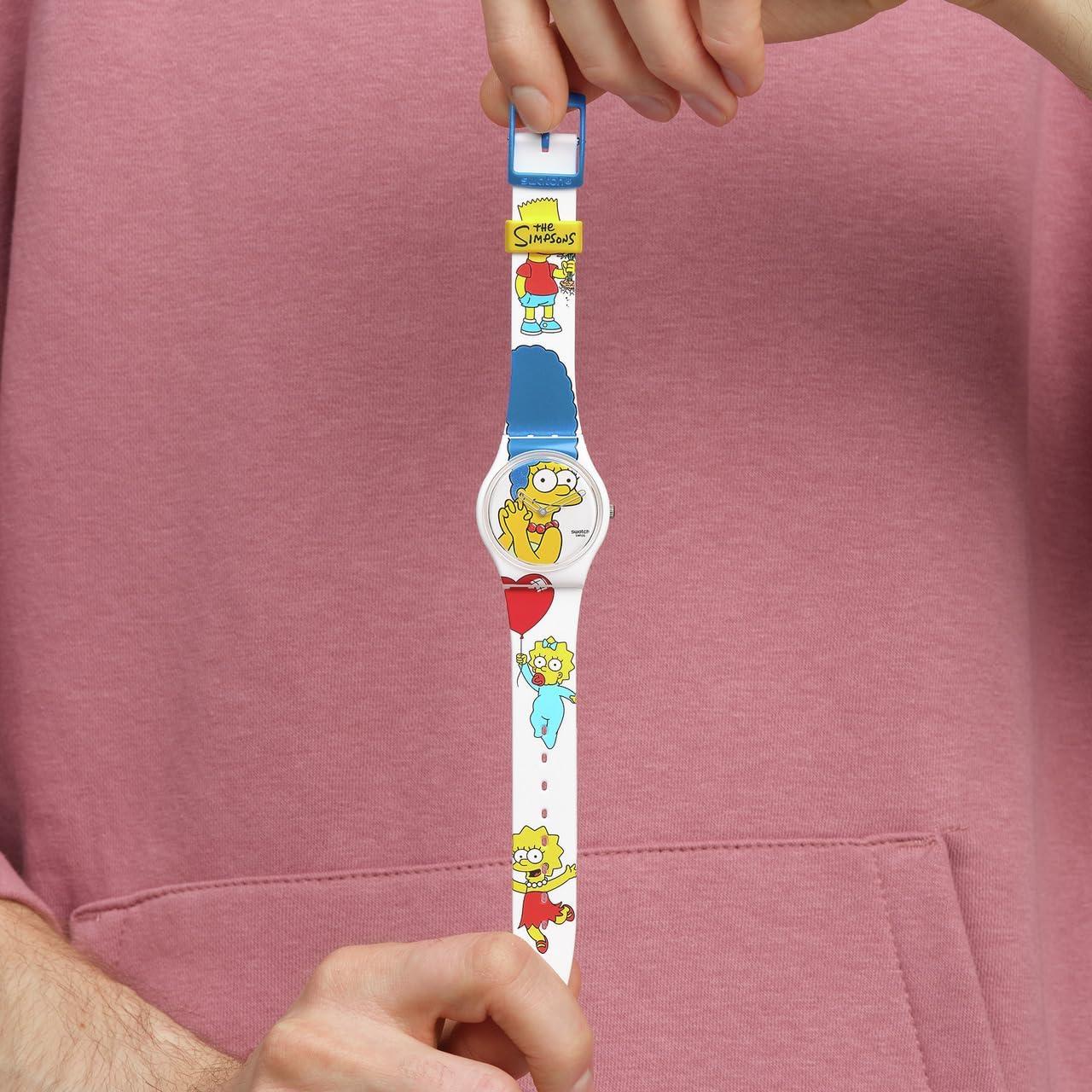 Reloj Unisex Swatch Gent Biosourced 34mm Los Simpson