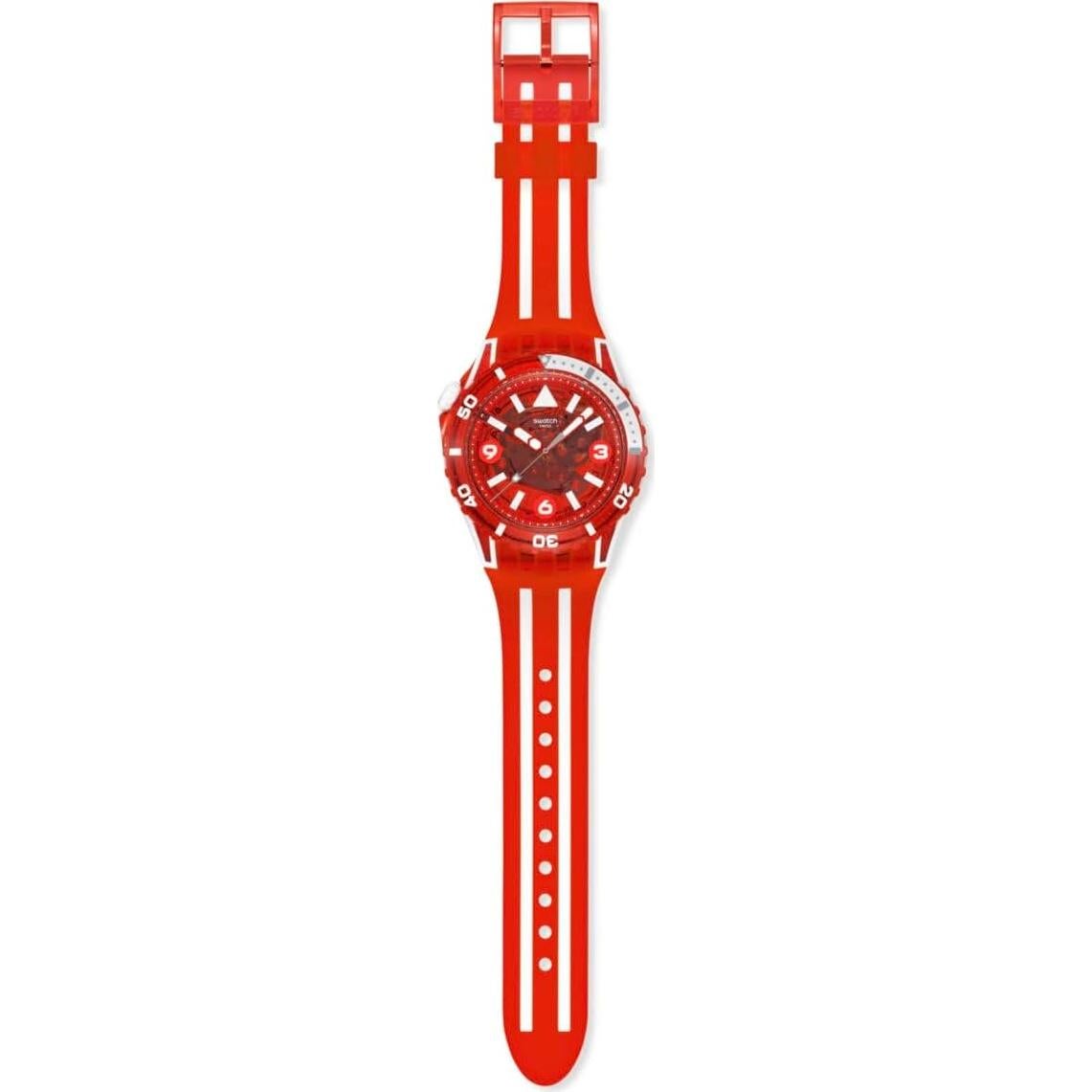 Reloj Casual Unisex Swatch Bio-sourced 44mm Rojo