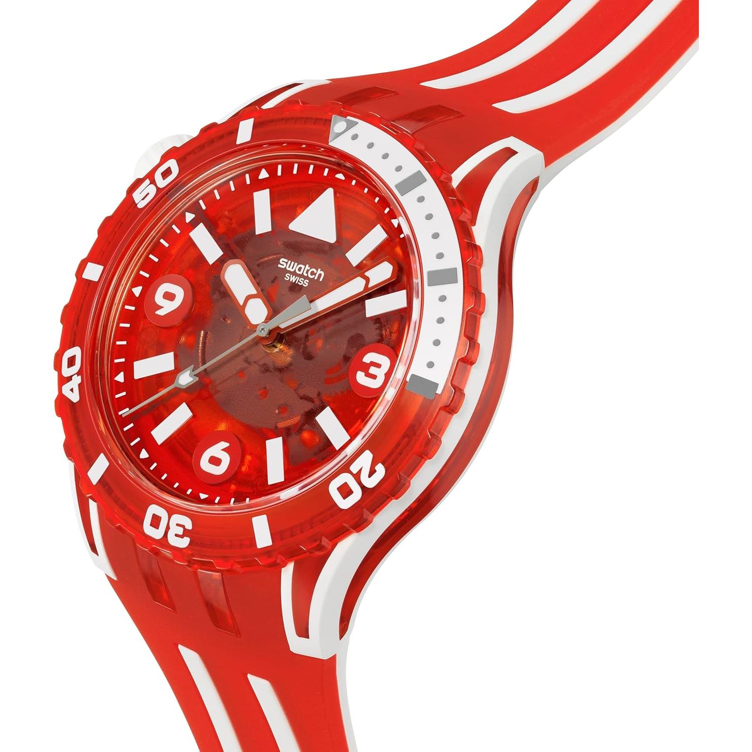 Reloj Casual Unisex Swatch Bio-sourced 44mm Rojo
