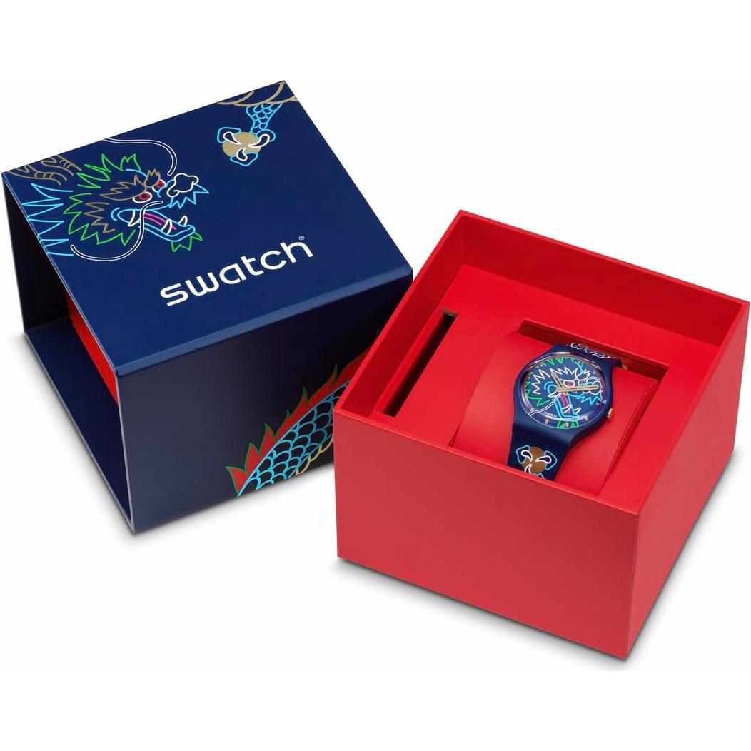 Reloj Swatch Gent Biosourced Unisex Dragón Azul 34mm
