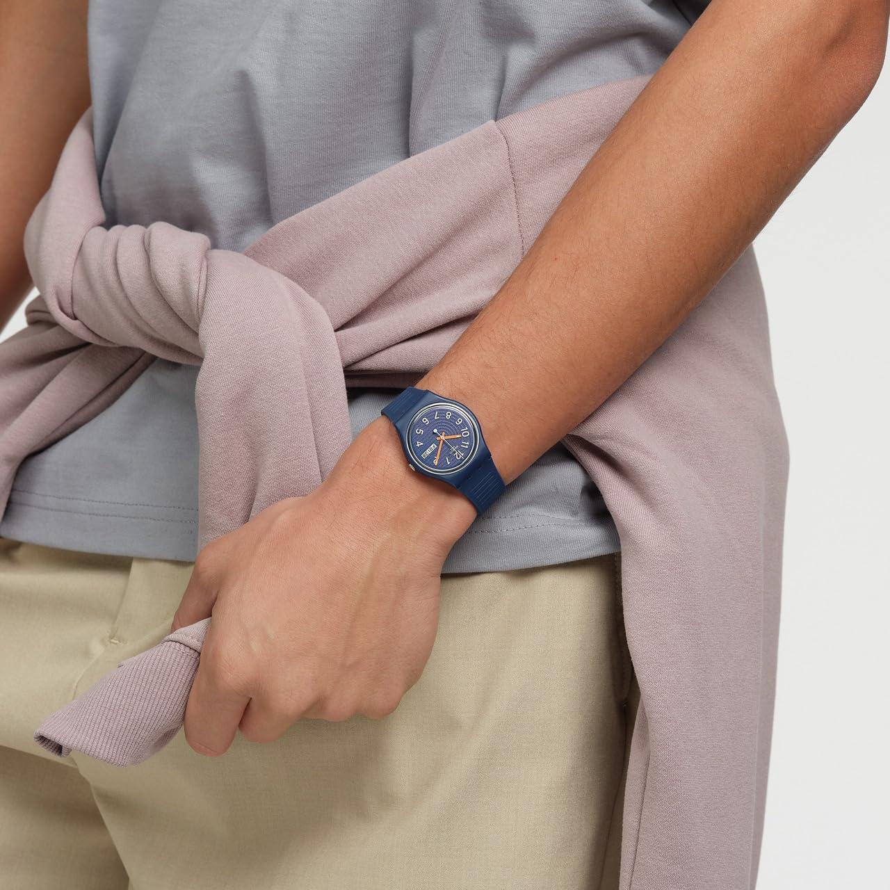 Reloj Unisex Swatch Gent Biosourced Azul 34mm Cuarzo Impermeable