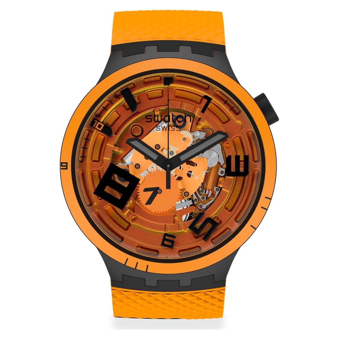 Reloj Unisex Swatch Big Bold Lacquered 41mm Automático Negro