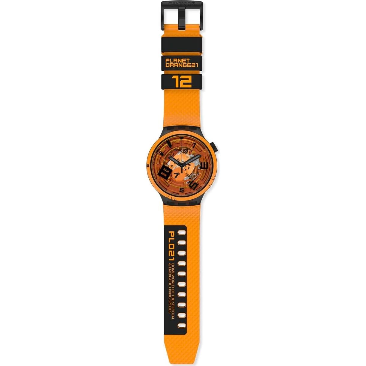 Reloj Unisex Swatch Big Bold Lacquered 41mm Automático Negro