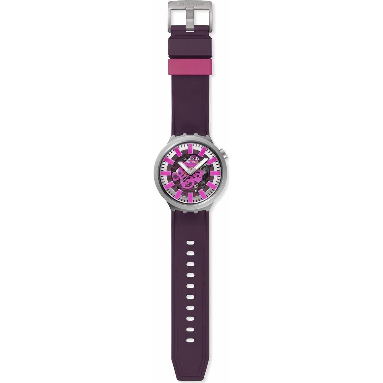 Reloj Swatch Big Bold Irony Unisex 47mm Acero Inoxidable Púrpura