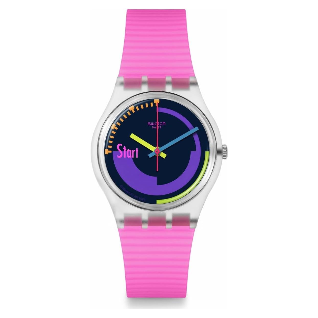 Reloj Swatch Gent Biosourced Unisex Rosa Neón 34mm Cuarzo