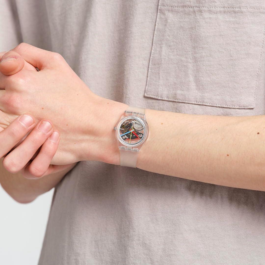 Reloj Swatch Gent Biosourced 34mm Cuarzo Transparente Unisex