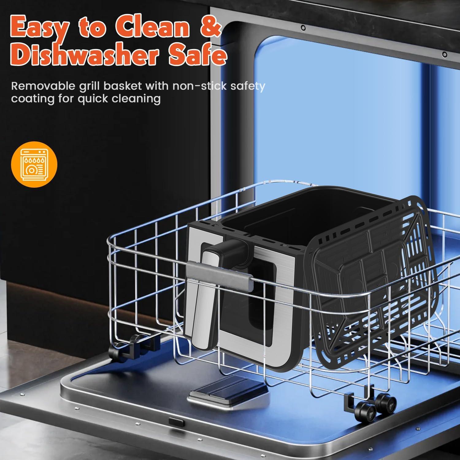 Freidora de Aire Doble Cesta Kaitol KAF03 10QT Digital 12 en 1