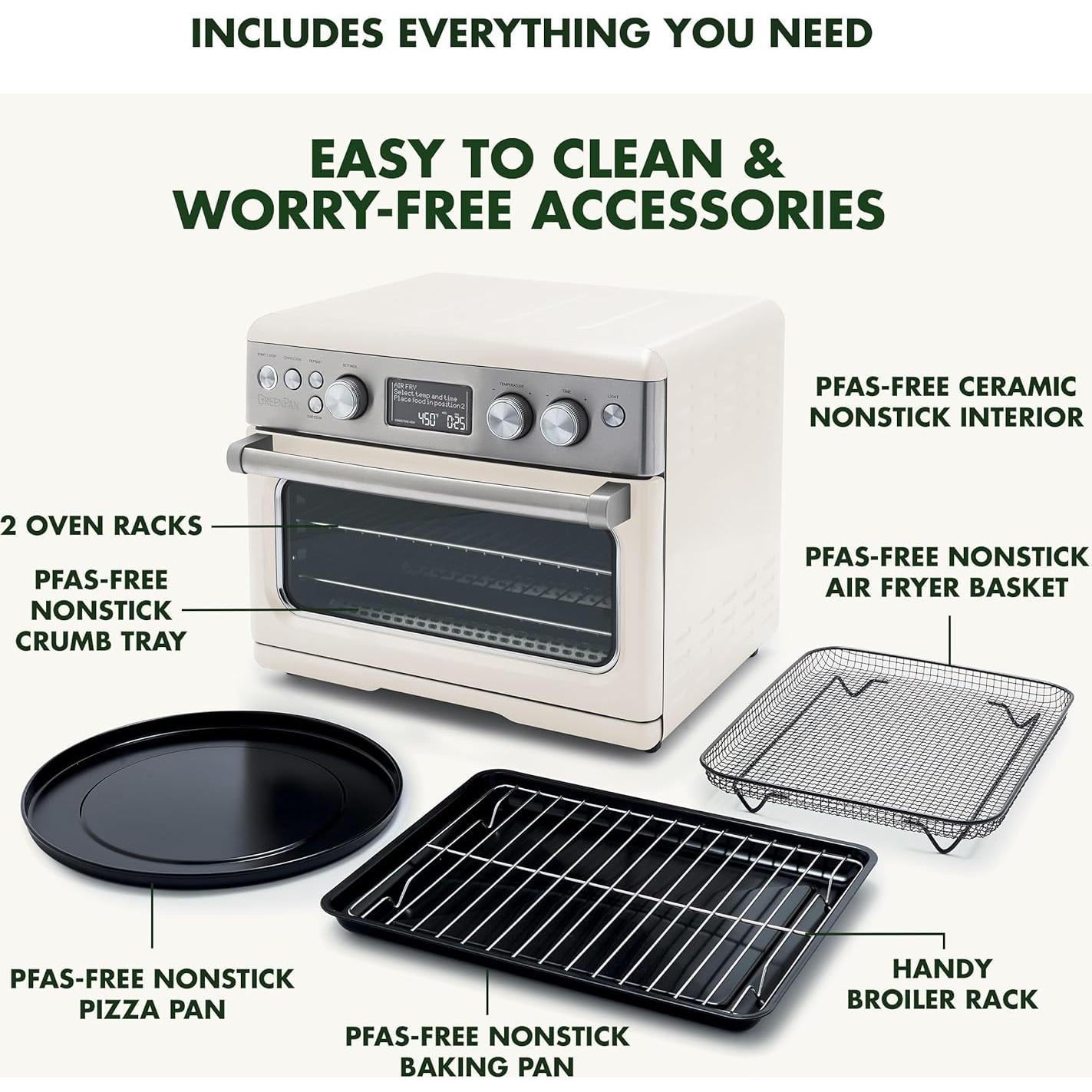 Horno de Convección y Freidora de Aire GreenPan Elite 13 en 1