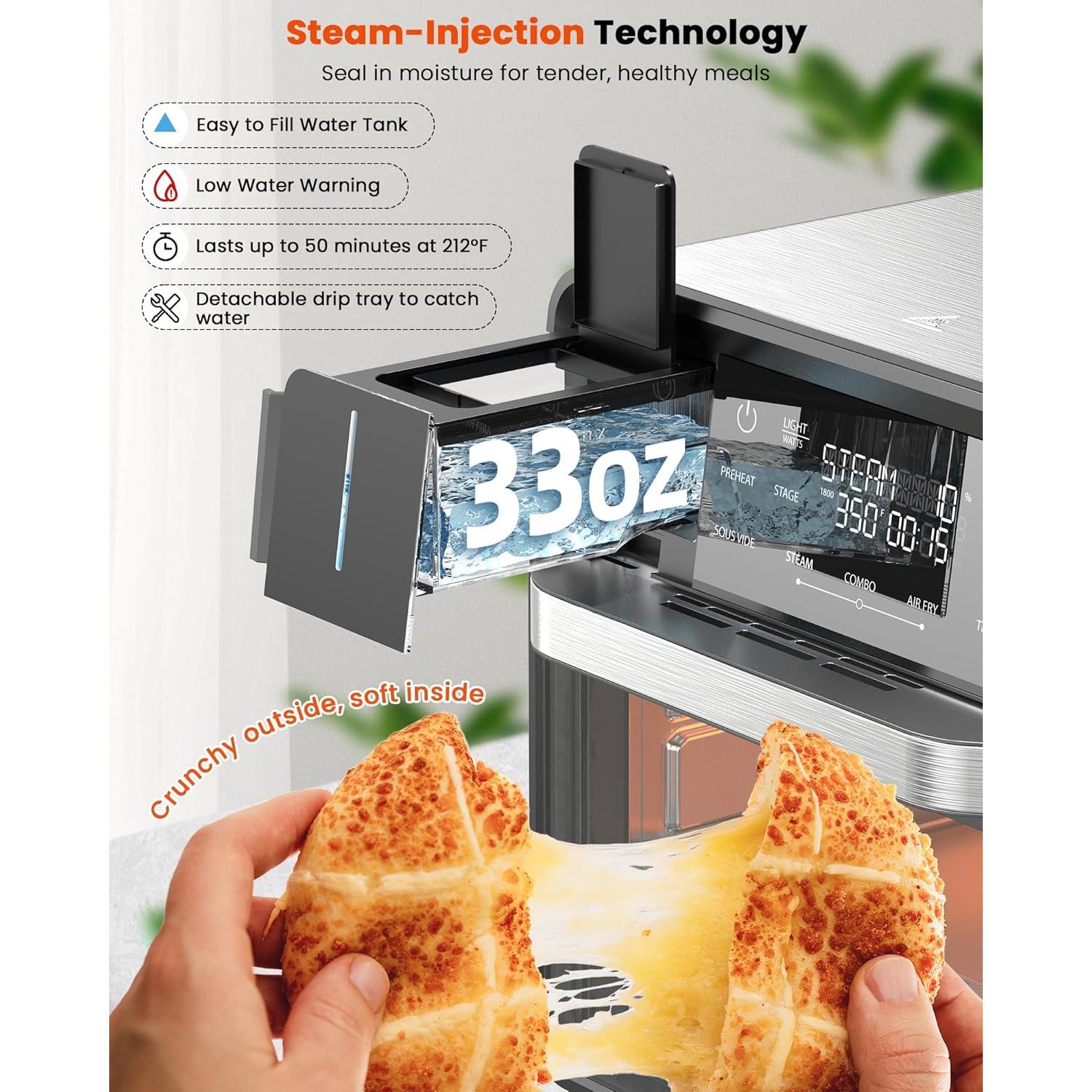 Horno de Vapor Sous Vide Nuwave 16 Cuartos Acero Inoxidable