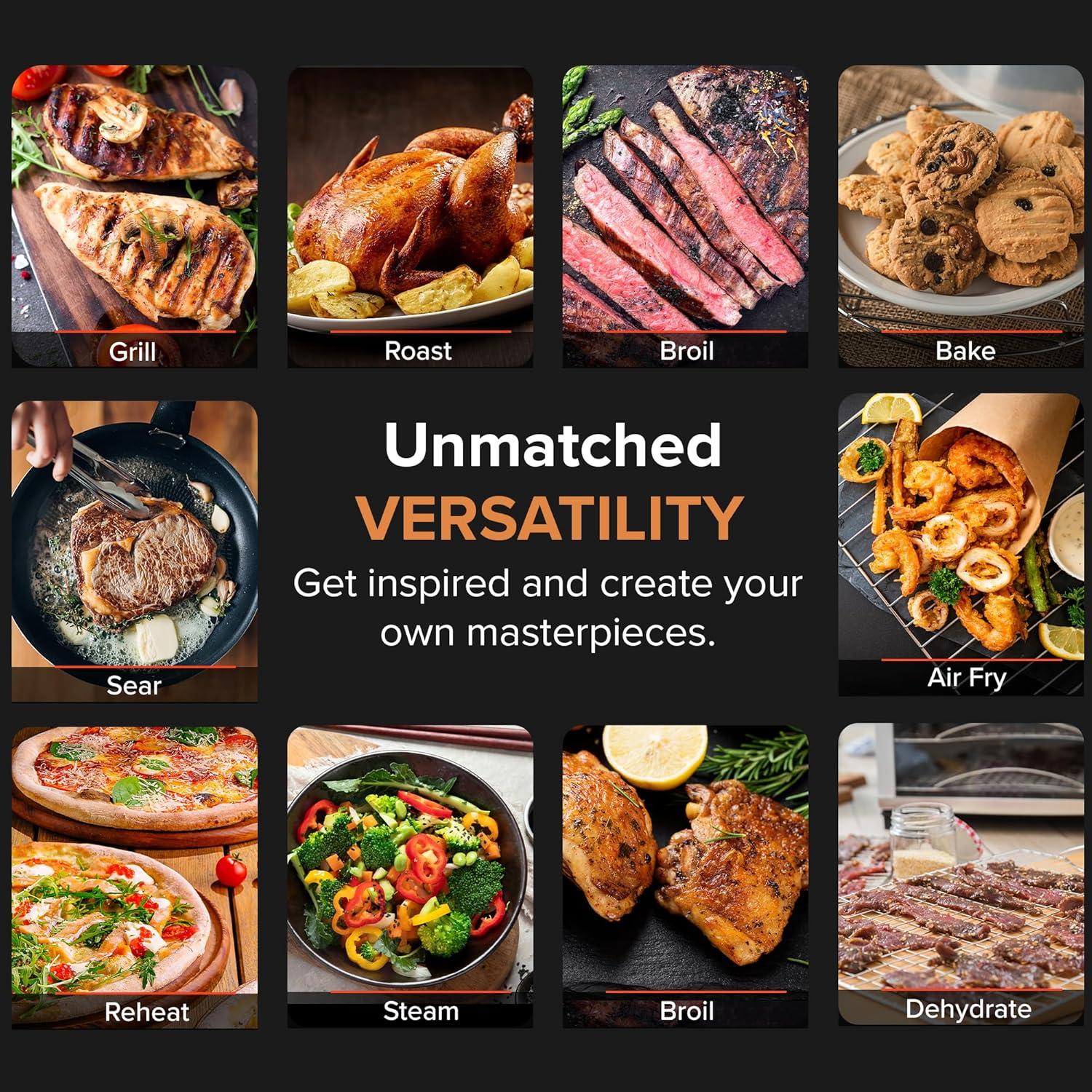 Horno de Parrilla Nuwave Primo 1500W, Termómetro Digital, 4.08kg