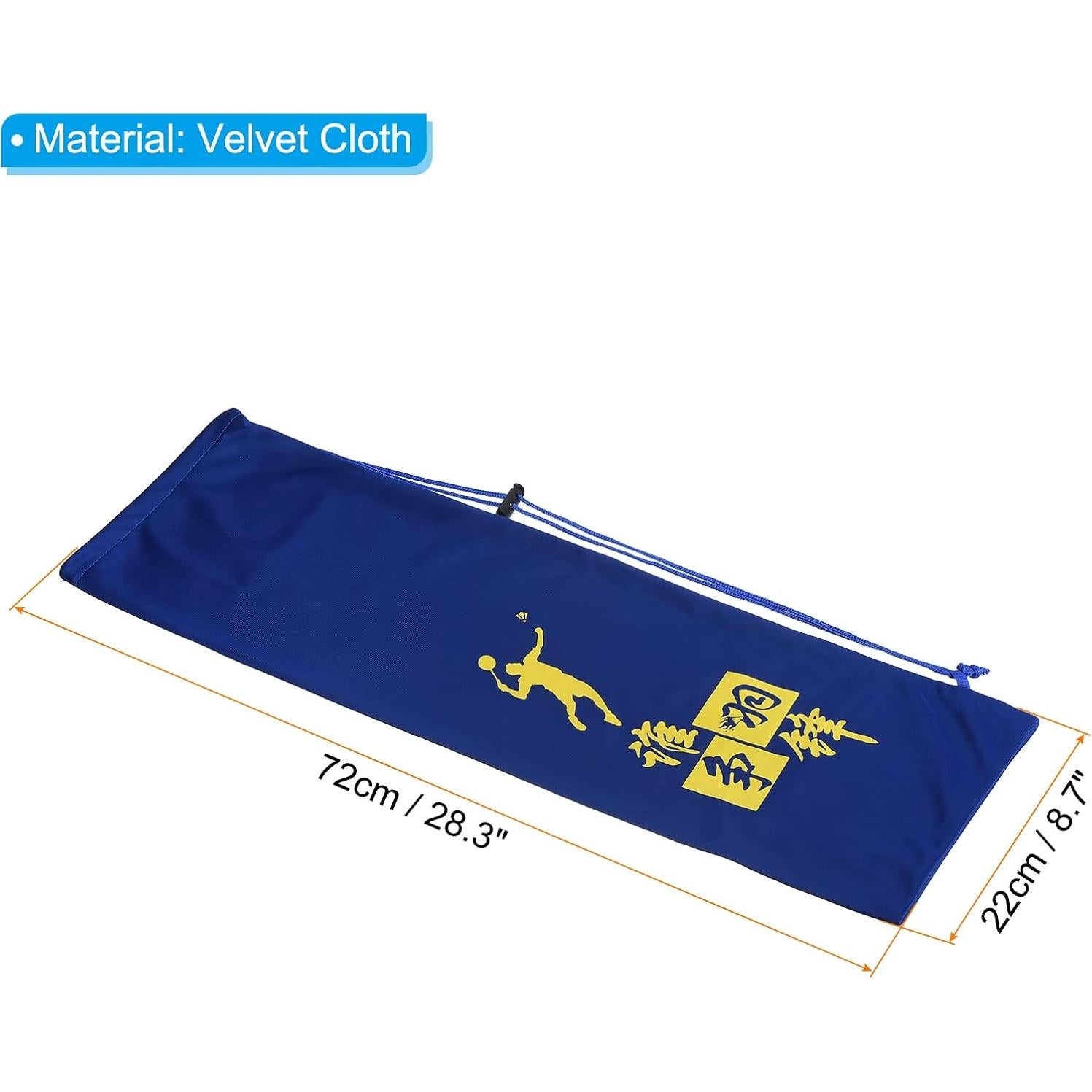 Funda Suave para Raqueta de Bádminton PATIKIL Azul 72x22cm