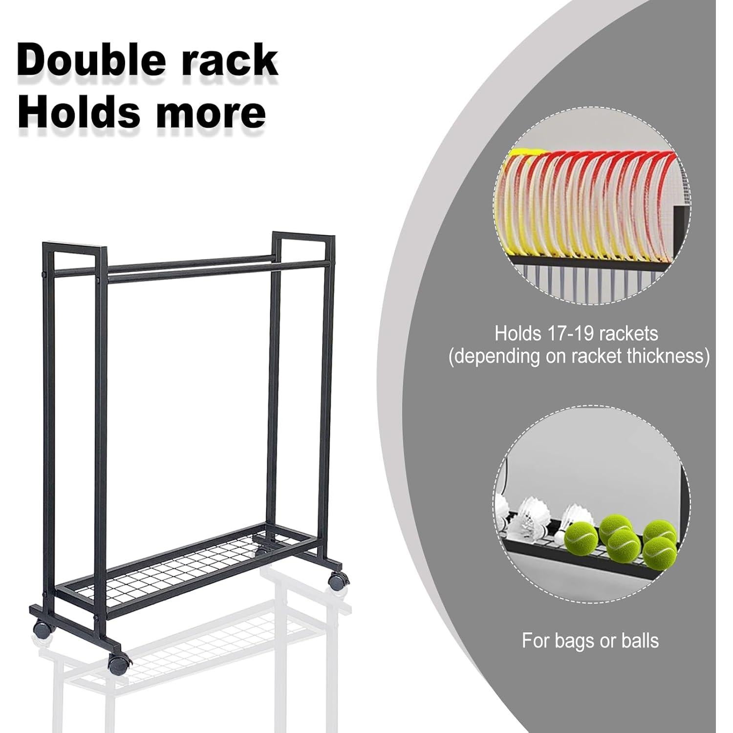 Soporte para Raquetas de Tenis Jueraori, Organizador de Acero 4.63kg