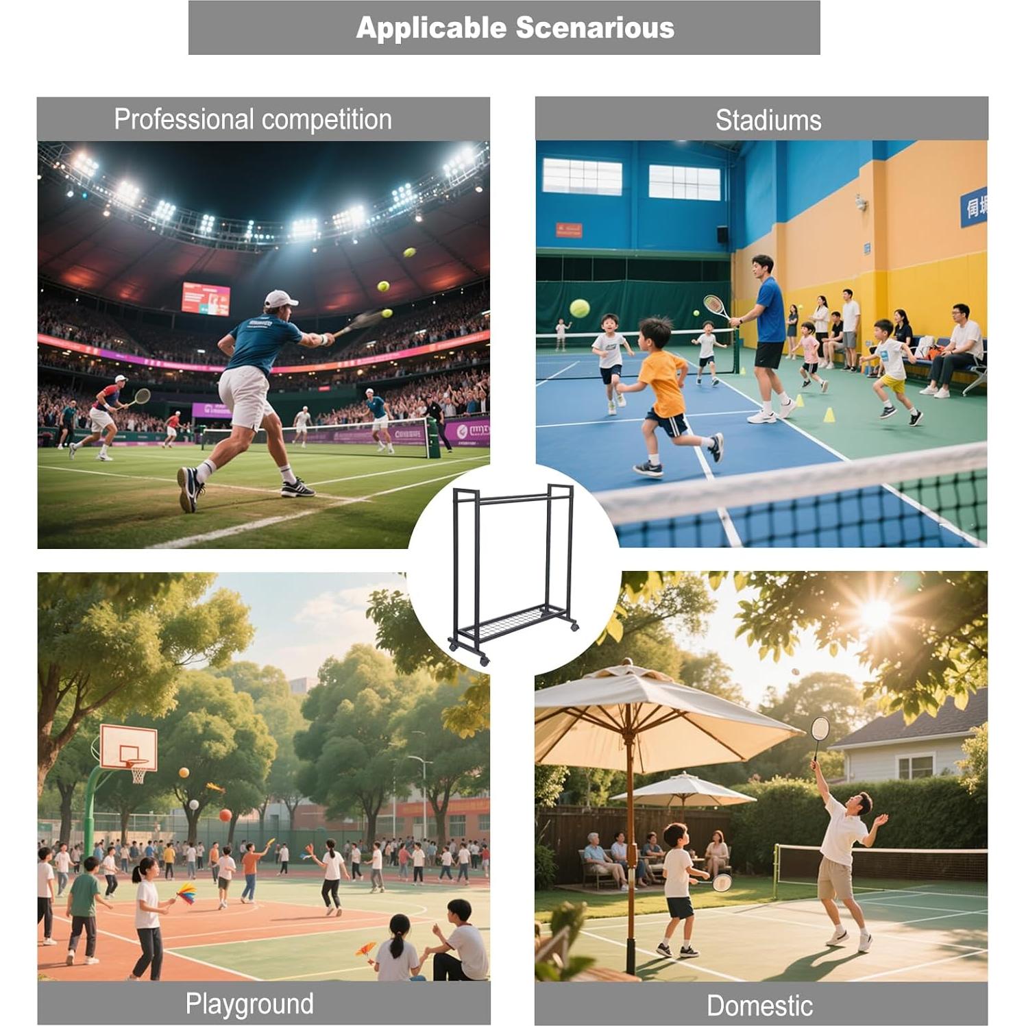 Soporte para Raquetas de Tenis Jueraori, Organizador de Acero 4.63kg