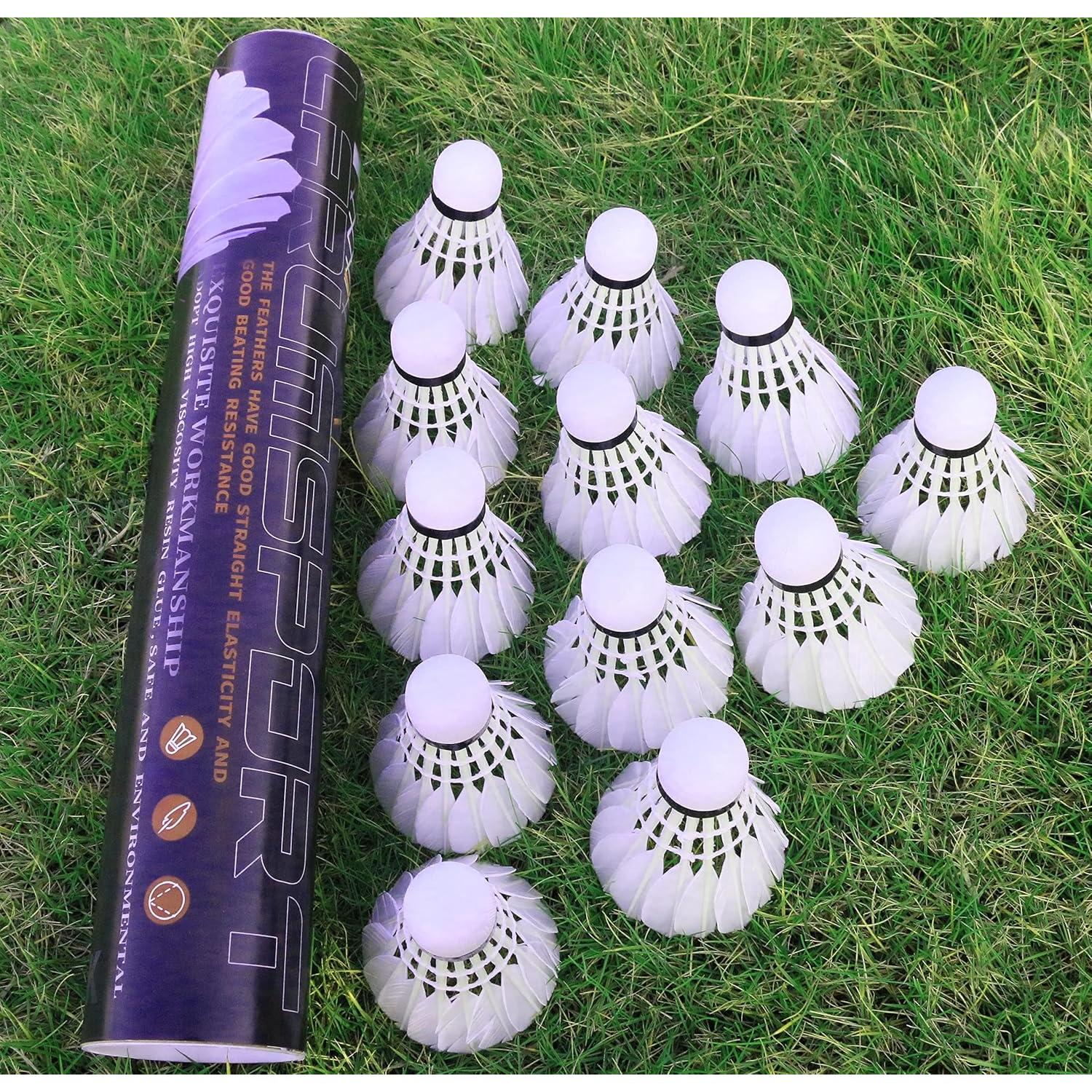 Paquete de 12 Volantes de Bádminton Larumsport - Alta Velocidad