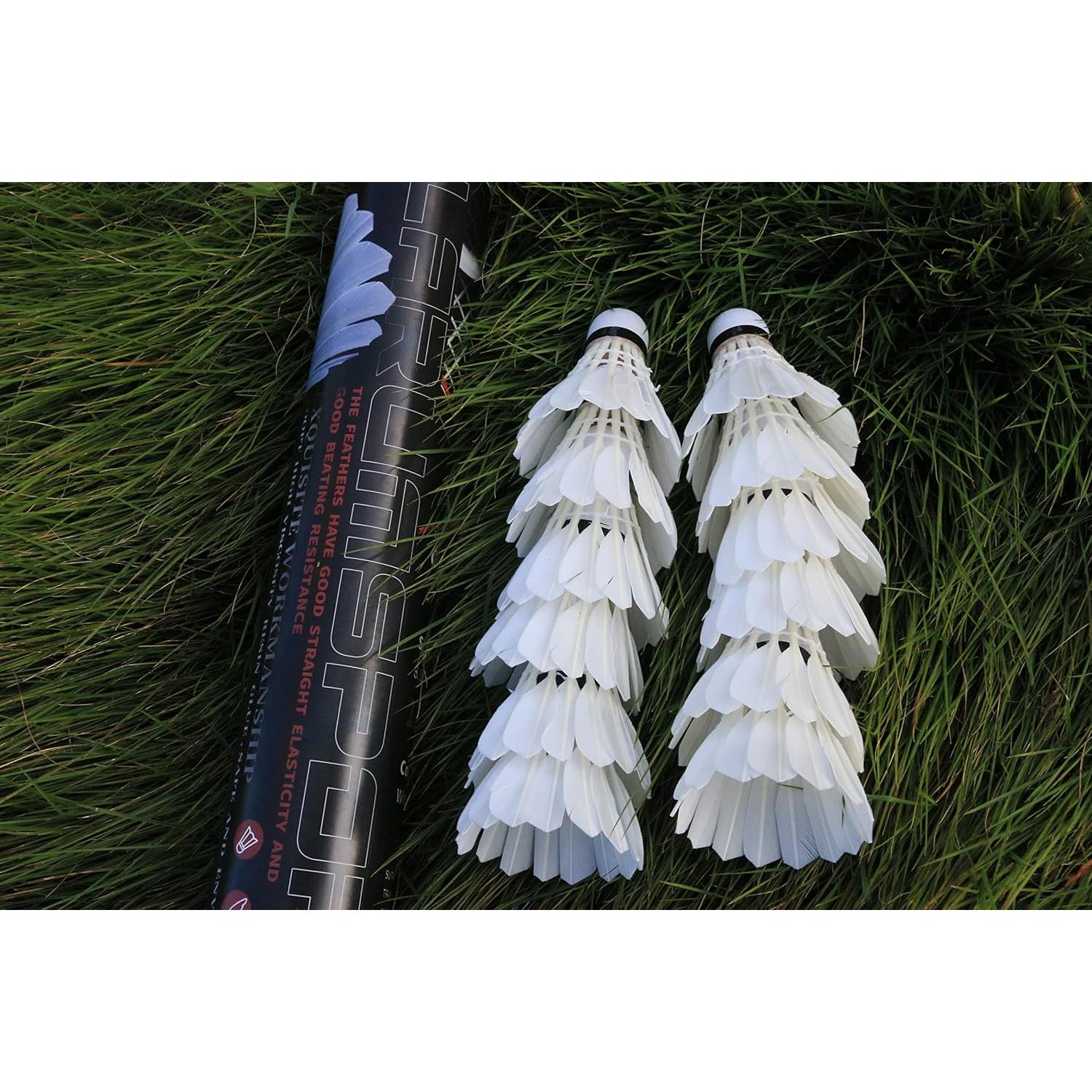 Paquete de 12 Volantes de Bádminton Larumsport - Alta Velocidad