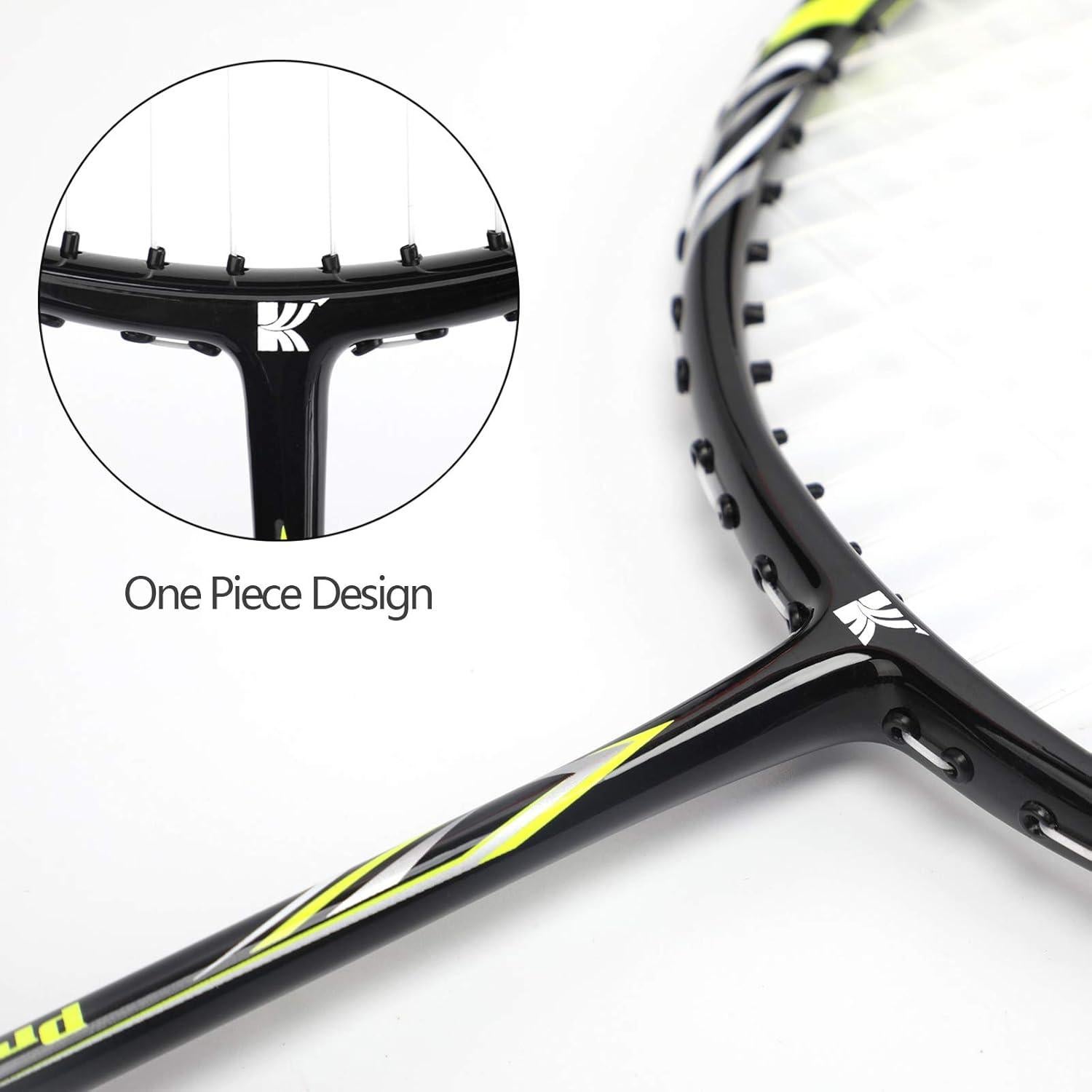 Conjunto de Raquetas de Bádminton KEVENZ Fibra de Carbono 2U