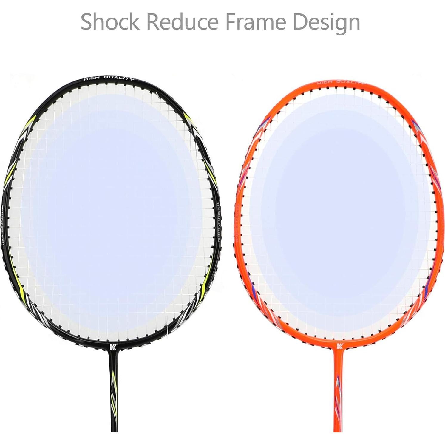 Conjunto de Raquetas de Bádminton KEVENZ Fibra de Carbono 2U