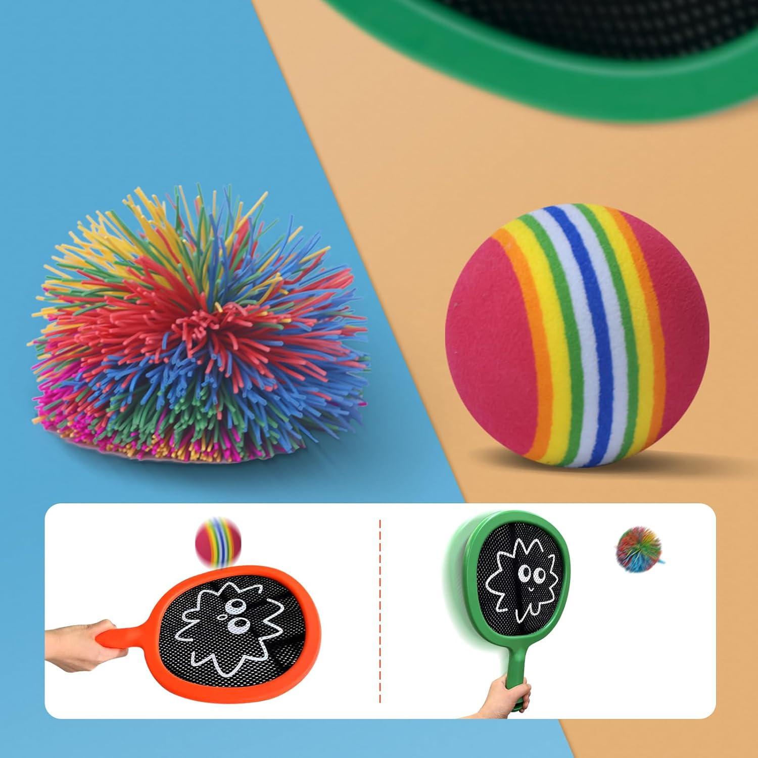 Juego de Palas y Pelotas Rebotadoras Smartwo para Niños y Adultos