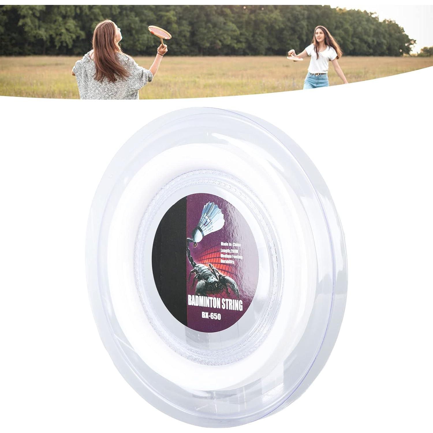 Cuerda de Bádminton Keenso BX650 200m Nylon 0.72mm Blanco