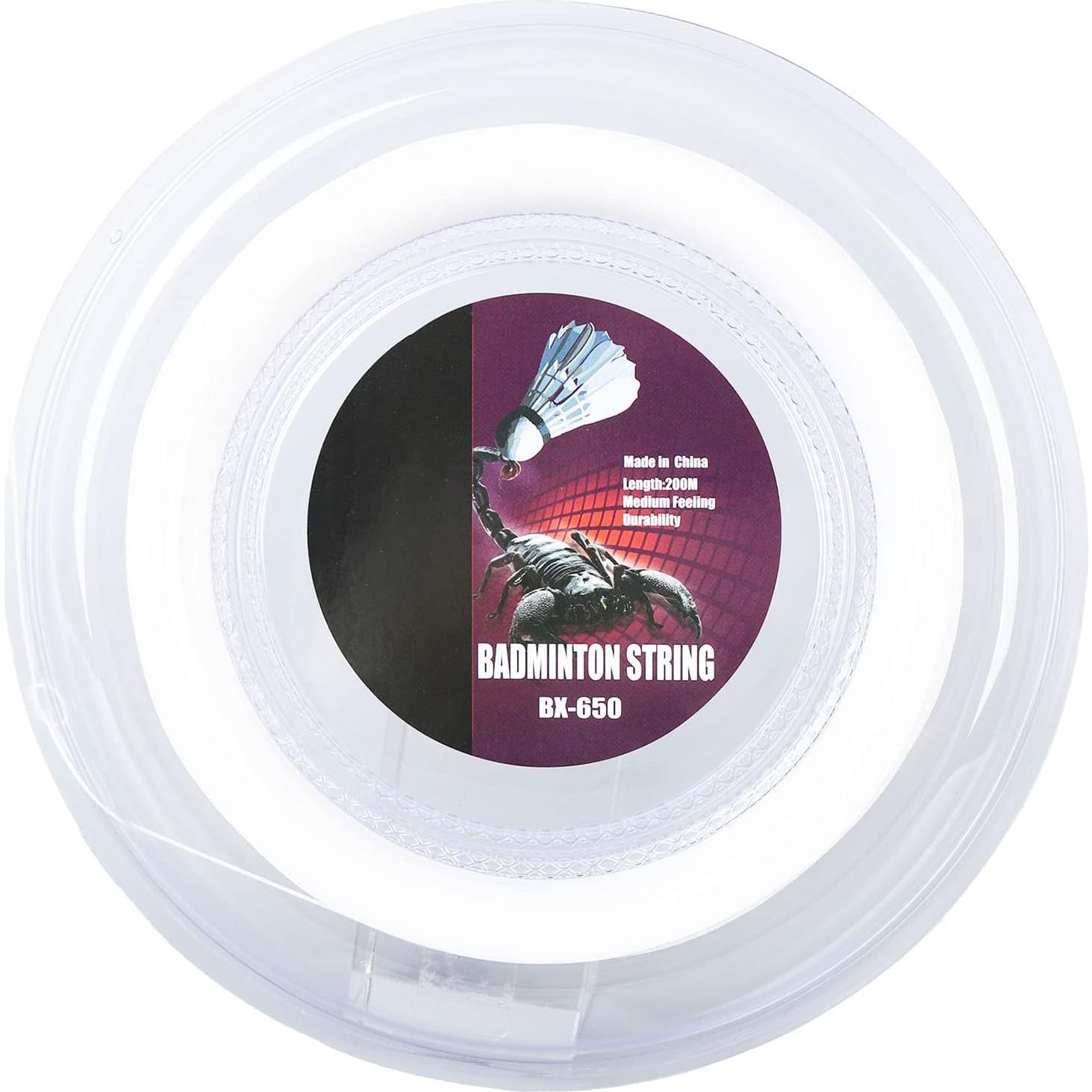 Cuerda de Bádminton Keenso BX650 200m Nylon 0.72mm Blanco