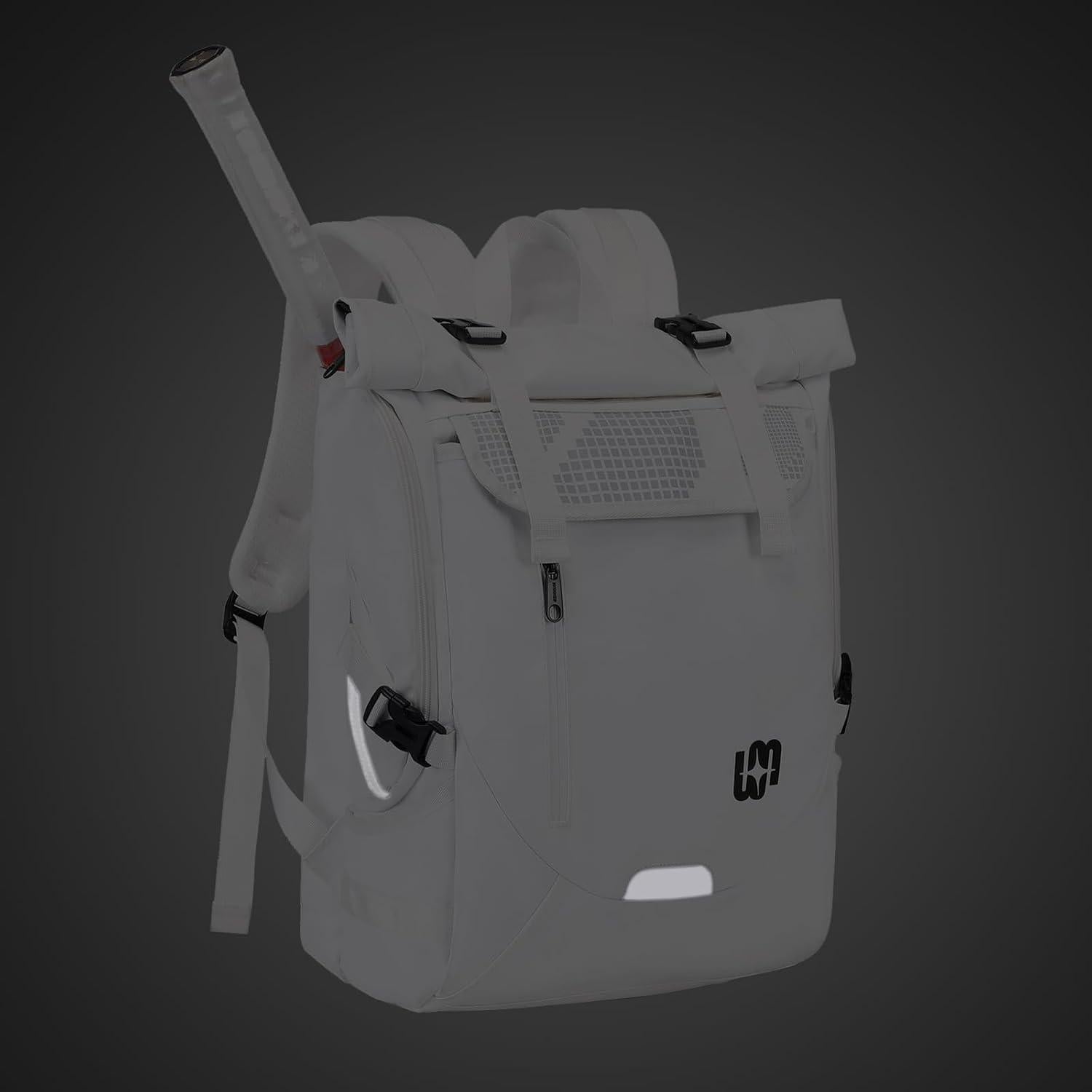 UMGG Tennis Bag Tennis Backpack for Women Men Holds 2 Rackets with Shoe Compartment, Large Pickleball Backpack Hold Tennis Racket, Pickleball Paddles, Badminton Racquet