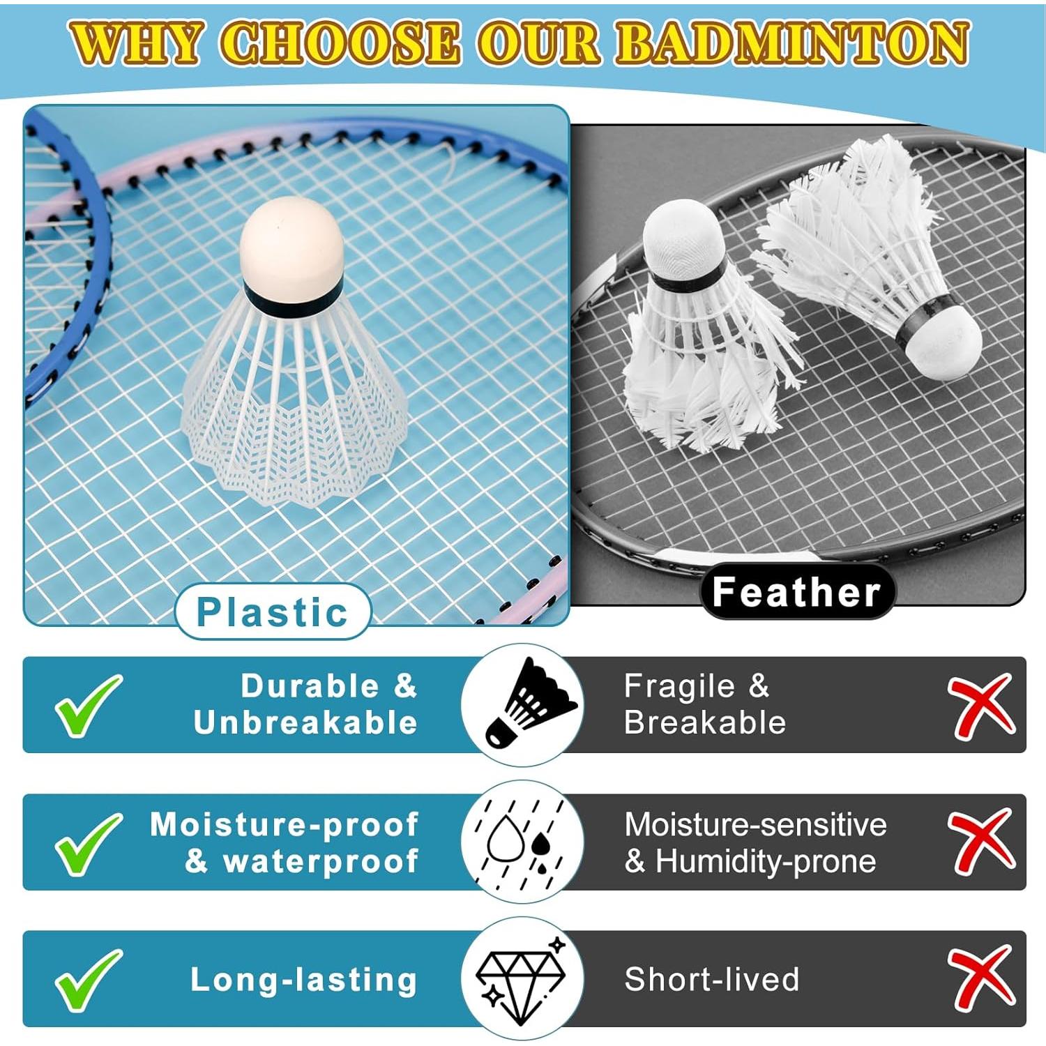 Volantes de Bádminton Hysagtek 12 Pcs Entrenamiento Fitness