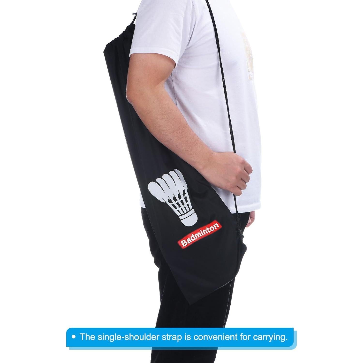 Funda de Raqueta de Bádminton PATIKIL Suave 74x23cm Negra