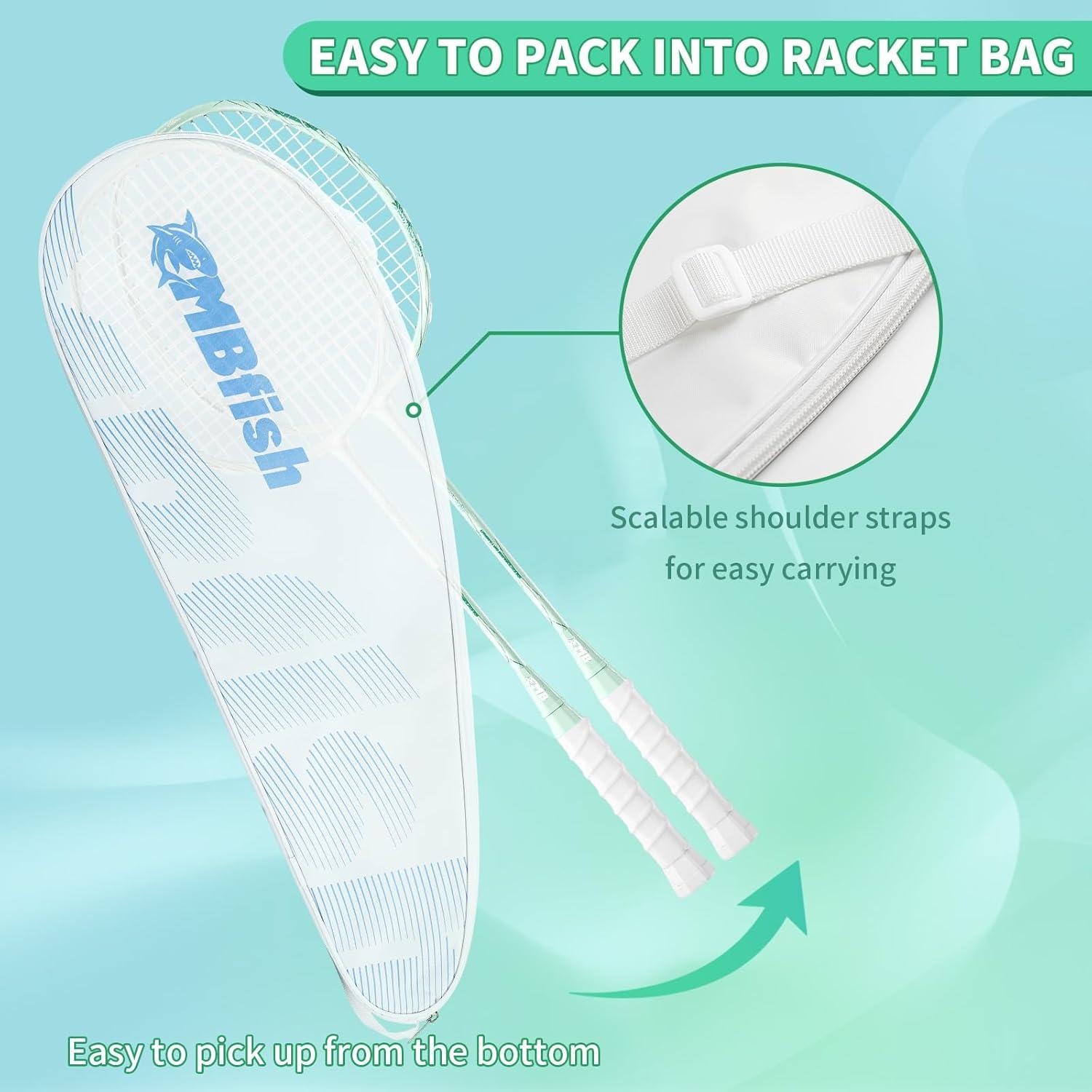 Juego de Raquetas de Bádminton MBFISH con 2 Raquetas y Accesorios