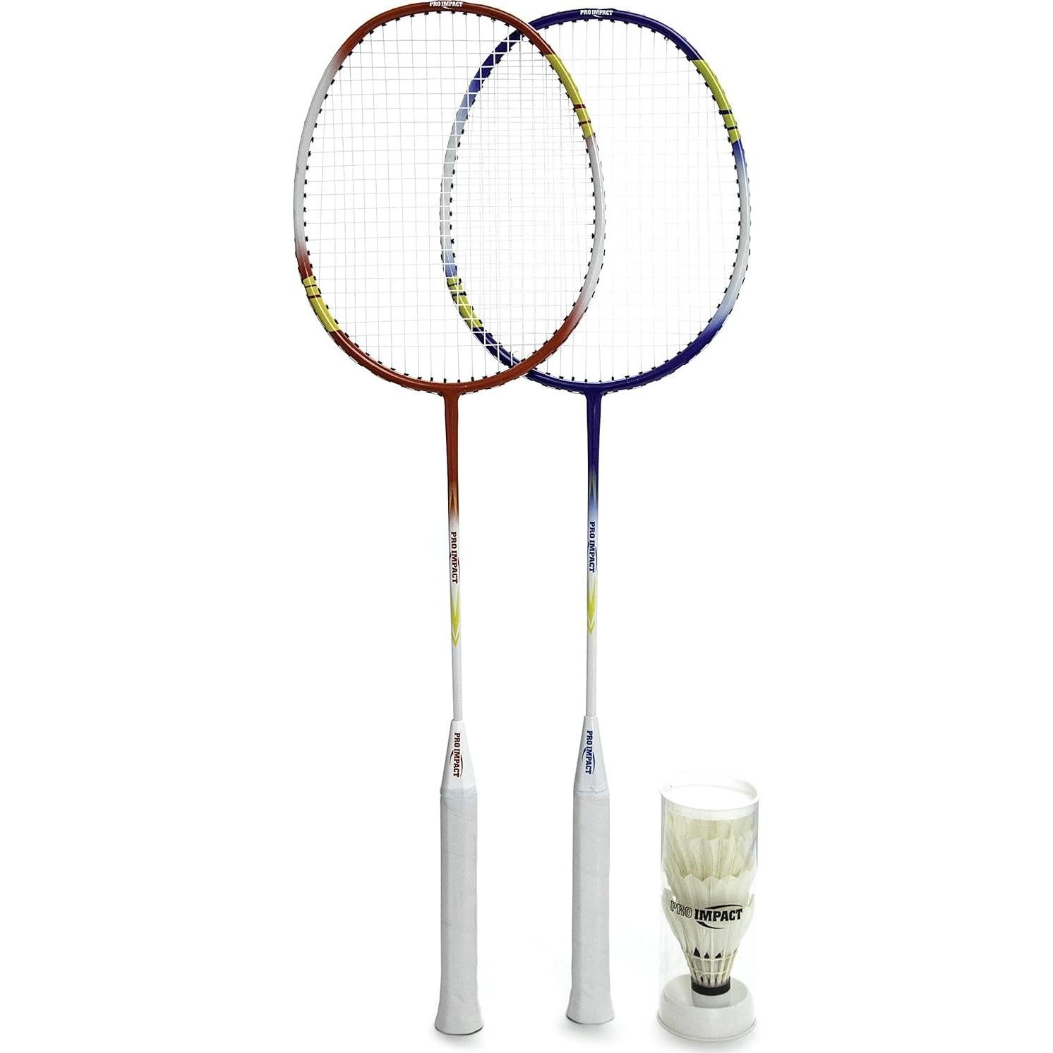 Conjunto de Bádminton Pro Impact - 2 Raquetas y 3 Volantes