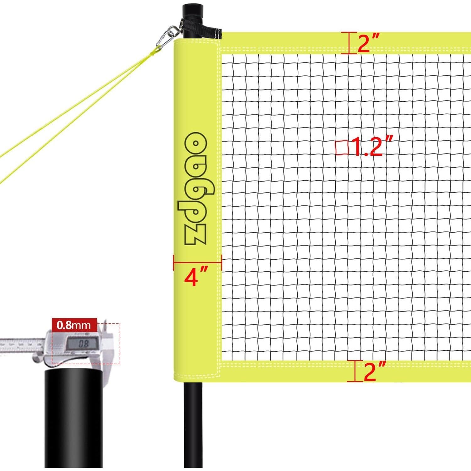 Conjunto de Voleibol y Badminton Zdgao - Red Ajustable 9.75m