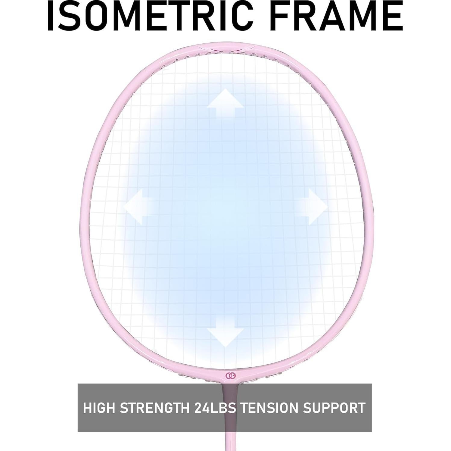 Juego de Raquetas de Bádminton OGEENIER 4 piezas con 6 Volantes