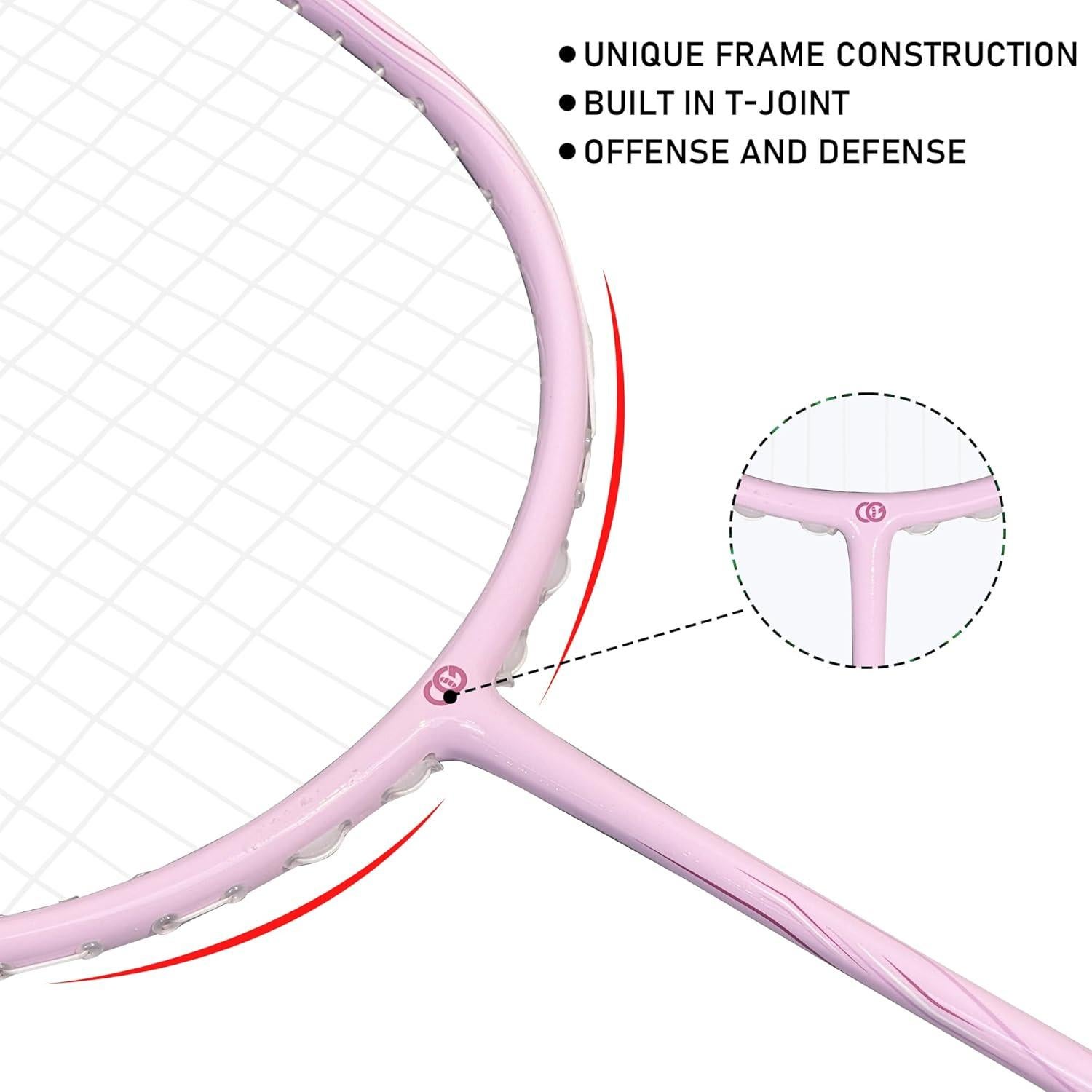 Juego de Raquetas de Bádminton OGEENIER 4 piezas con 6 Volantes