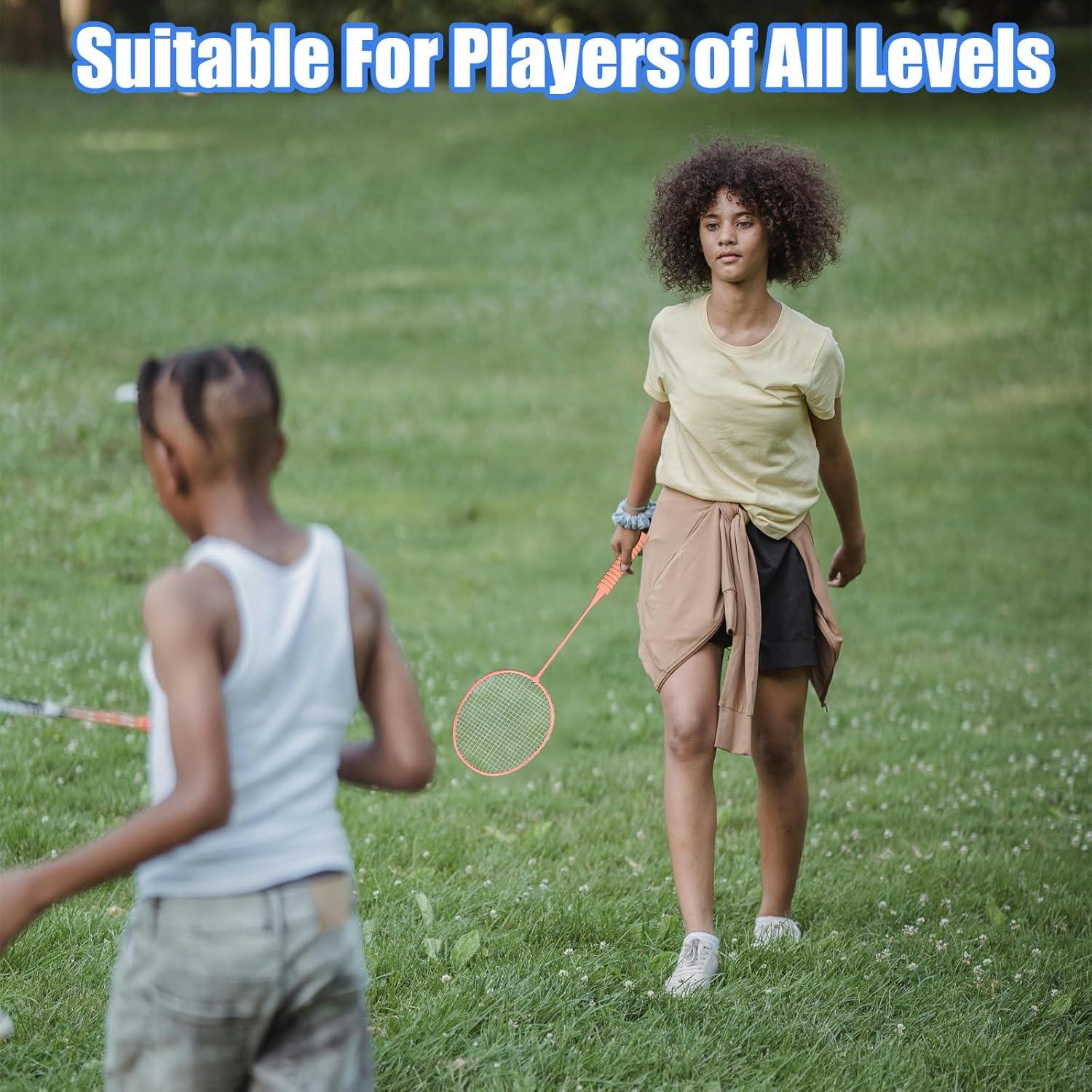 Juego de Raquetas de Bádminton Magicorange BadmRac-5 con Red y Bolsa