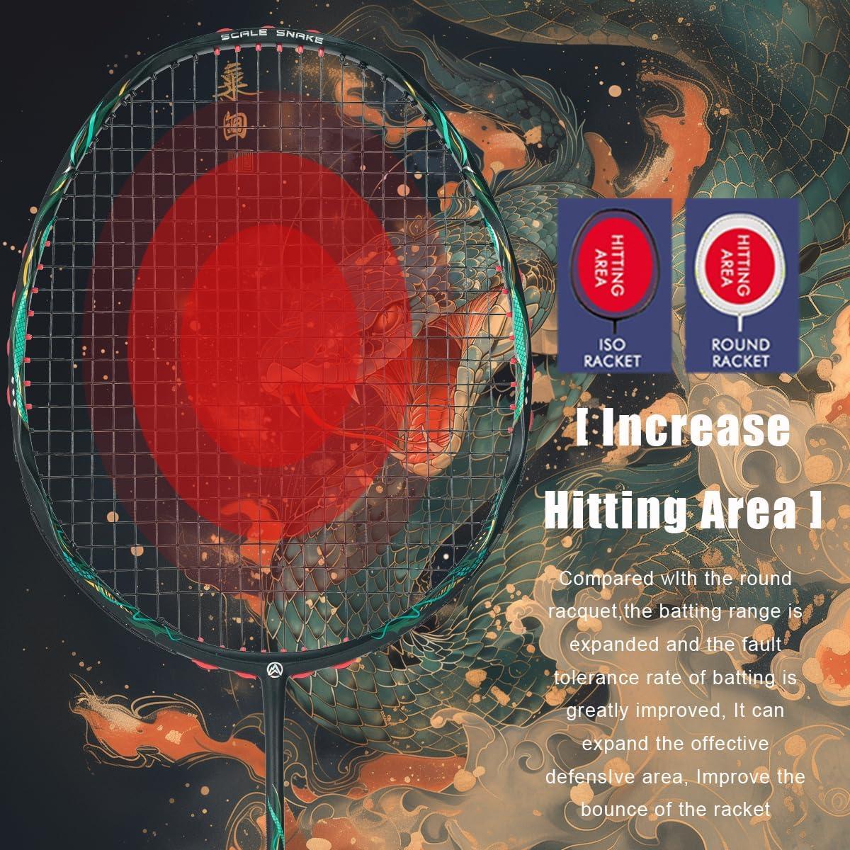 Raqueta de Bádminton ALPSPORT V5 Escala Serpiente 75g