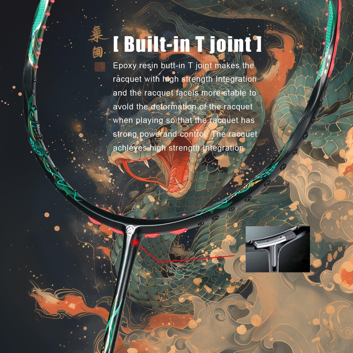 Raqueta de Bádminton ALPSPORT V5 Escala Serpiente 75g