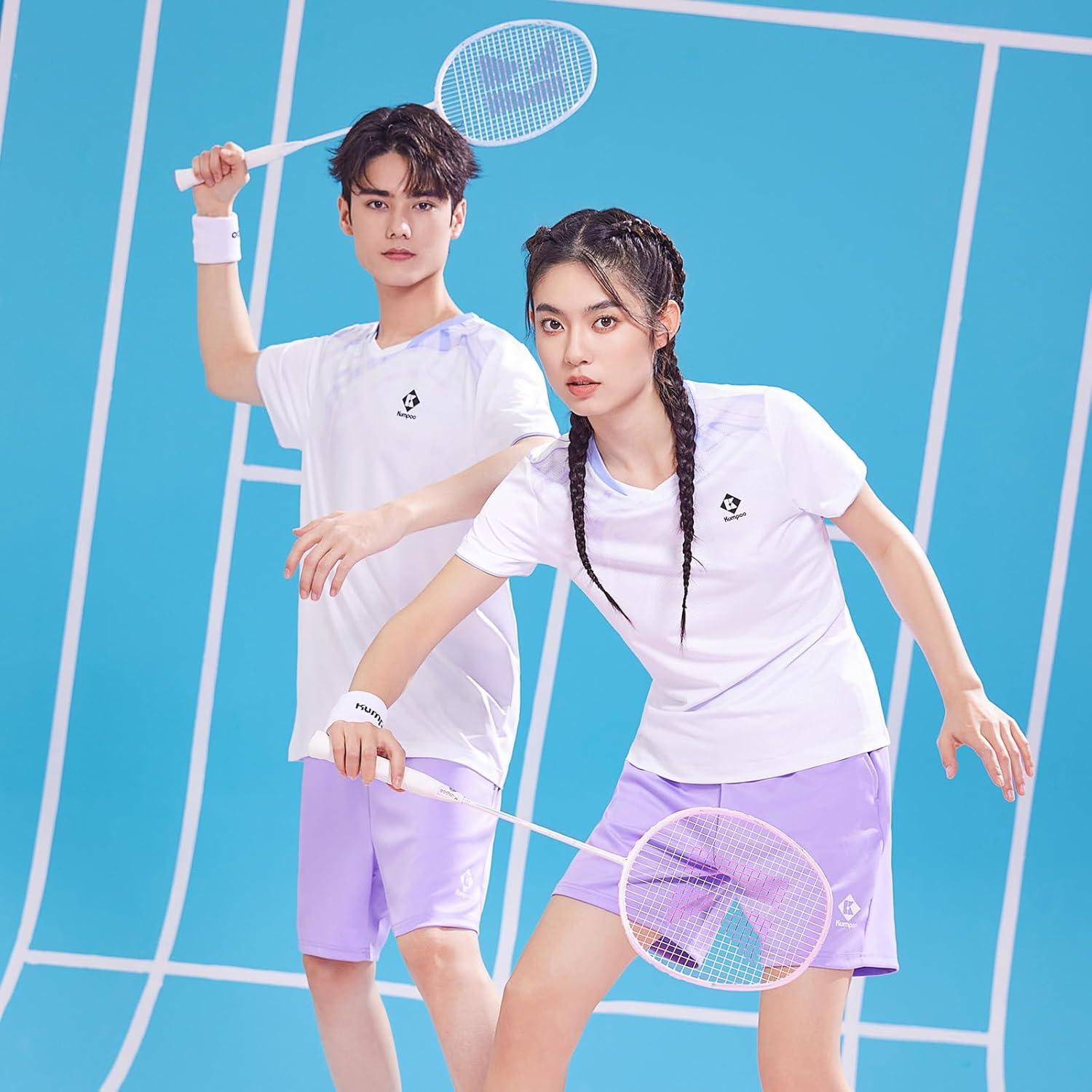 Raqueta de Bádminton KUMPOO DS201 Fibra de Carbono 4U Rosa