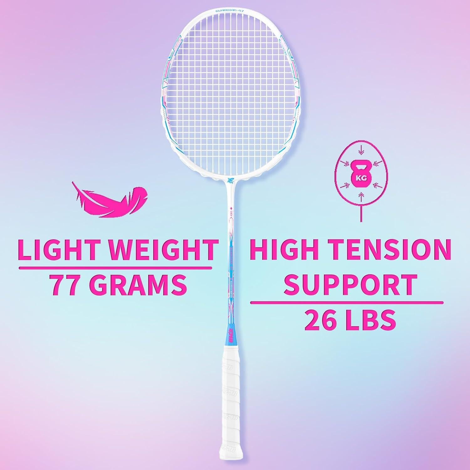 Juego de Raquetas de Bádminton MBFISH 2 Raquetas Fibra Carbono