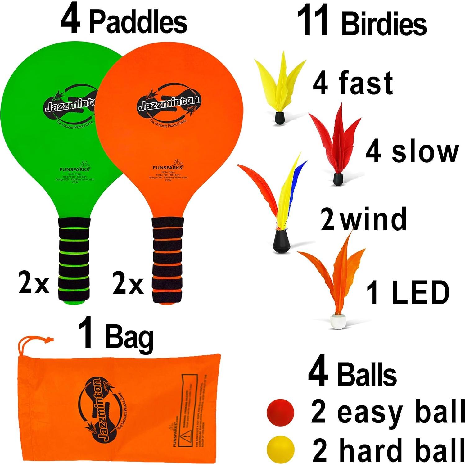 Juego de Palas Jazzminton Select Doble - Set de 4 Palas