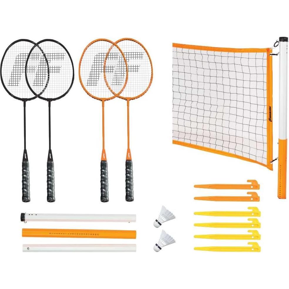 Conjunto de Bádminton Franklin Sports con 4 Raquetas y Red
