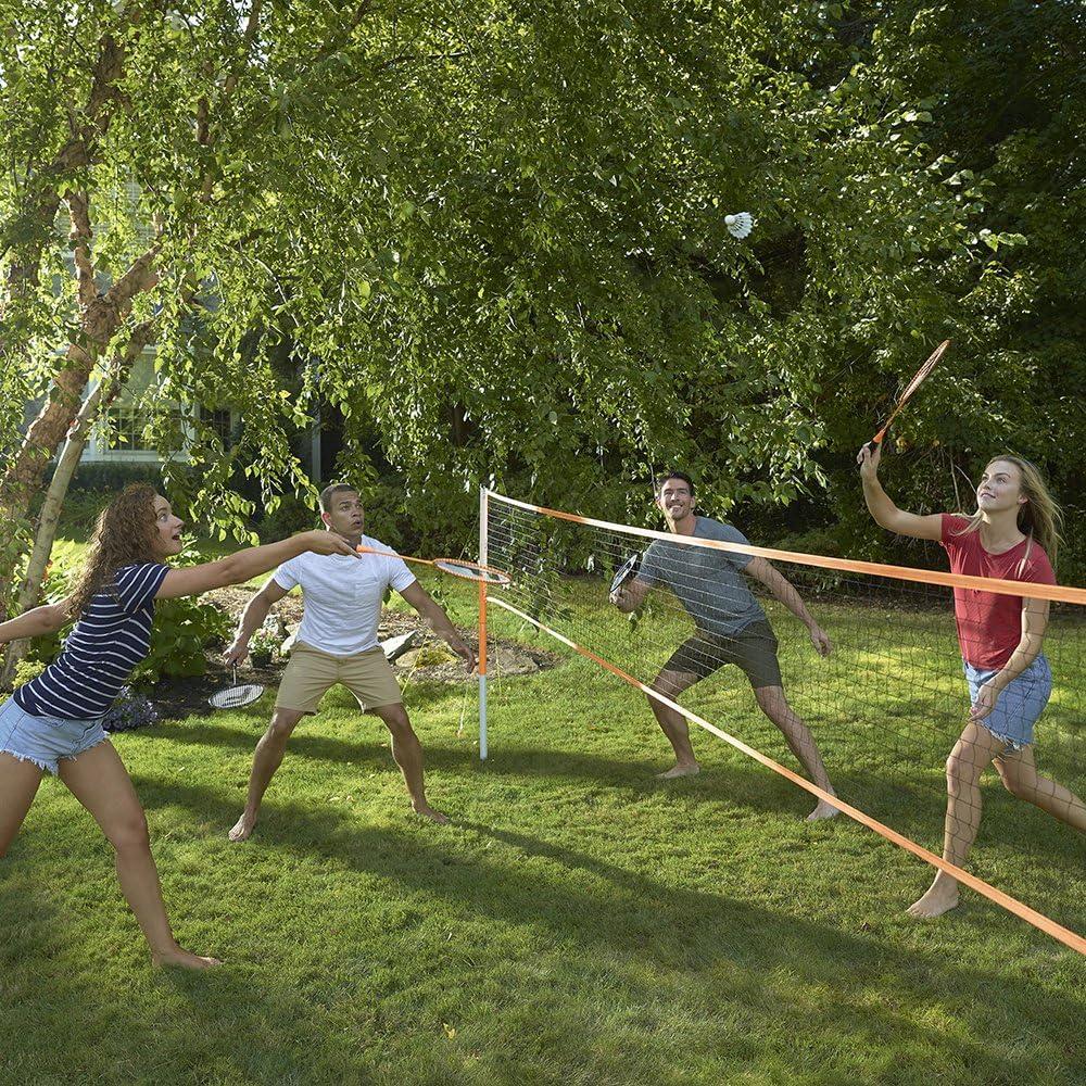 Conjunto de Bádminton Franklin Sports con 4 Raquetas y Red