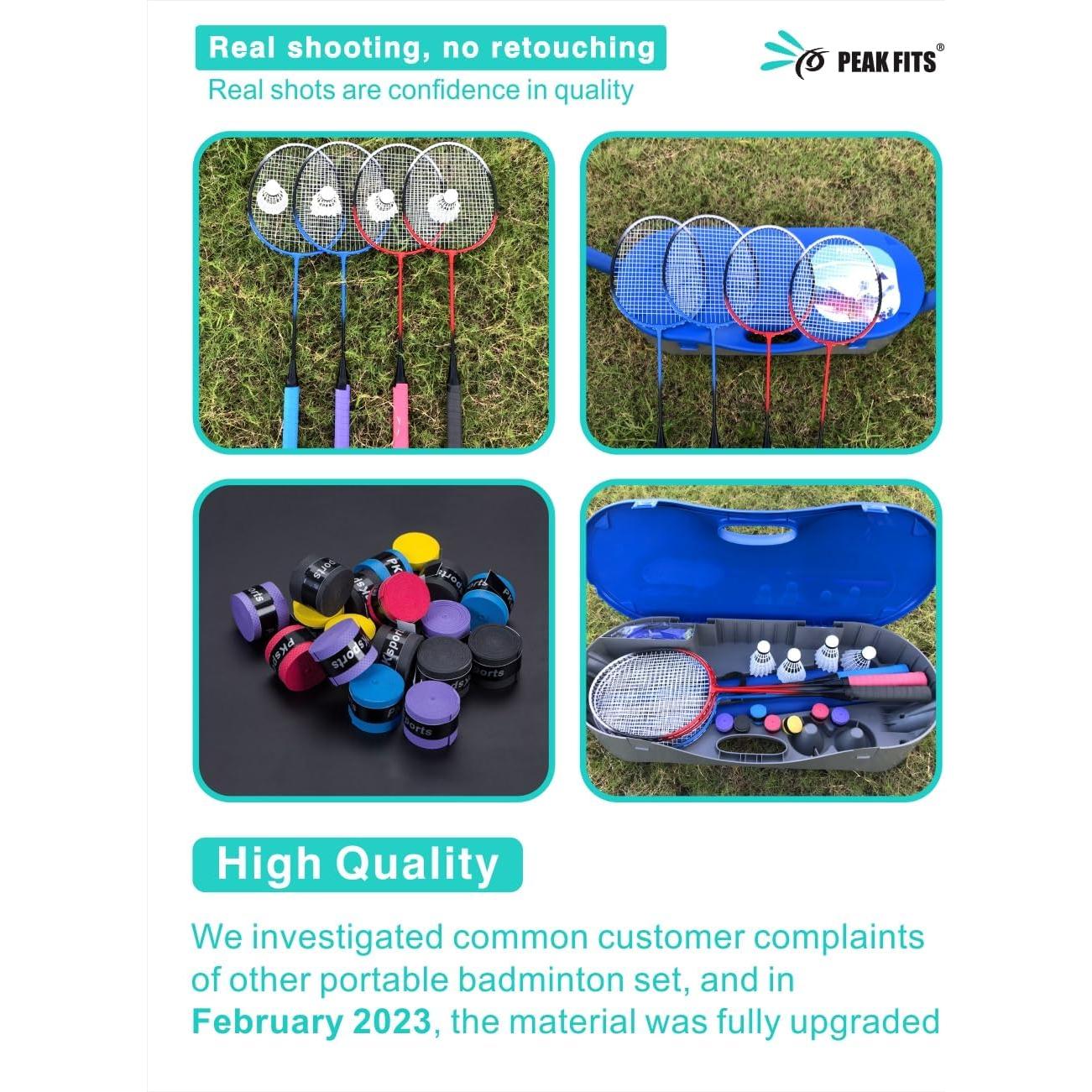 Juego Completo de Bádminton Peak Fits - Red Portátil 3.05x1.52m