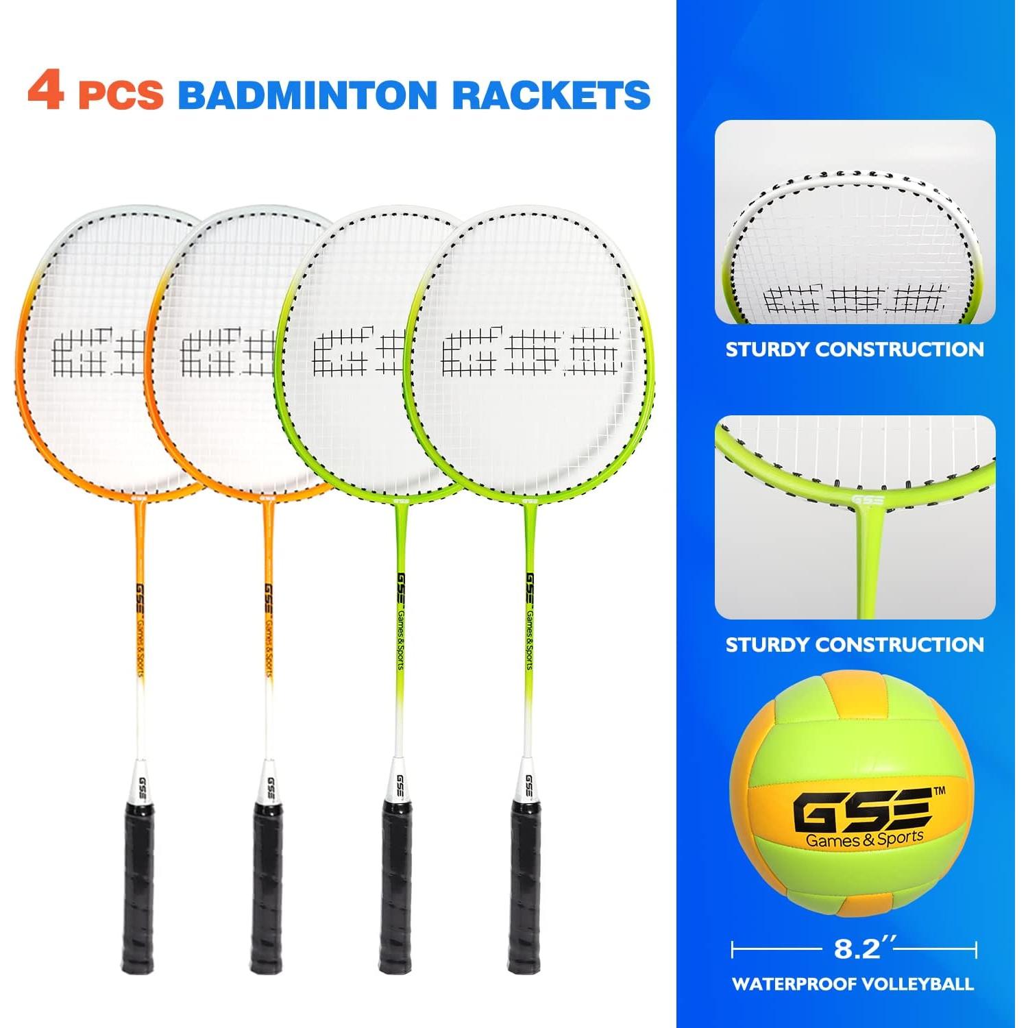 Conjunto Profesional de Voleibol y Bádminton GSE - 2 en 1