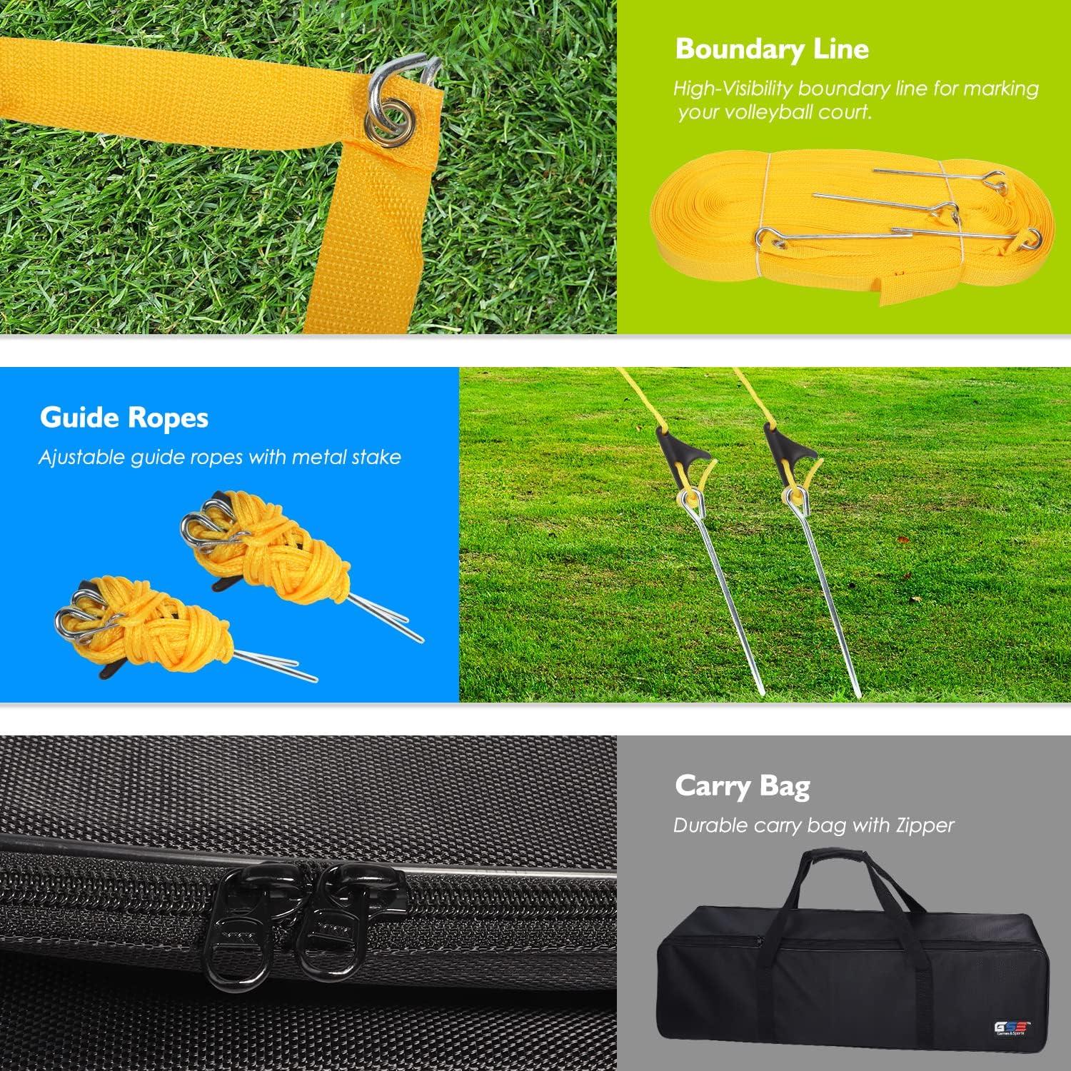 Conjunto Profesional de Voleibol y Bádminton GSE - 2 en 1