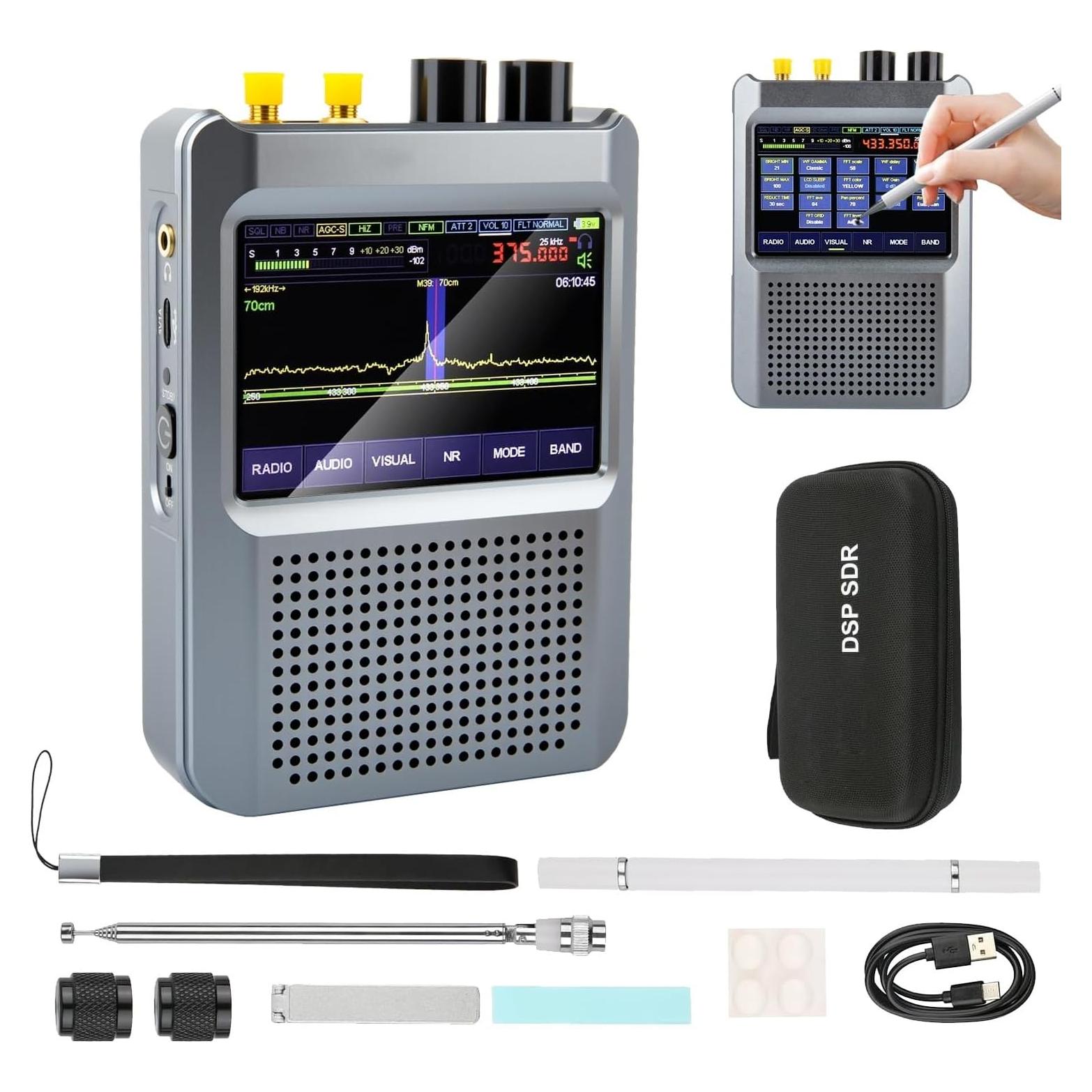 Receptor SDR Malachite DSP2 Portátil 10kHz-2GHz 5000mAh