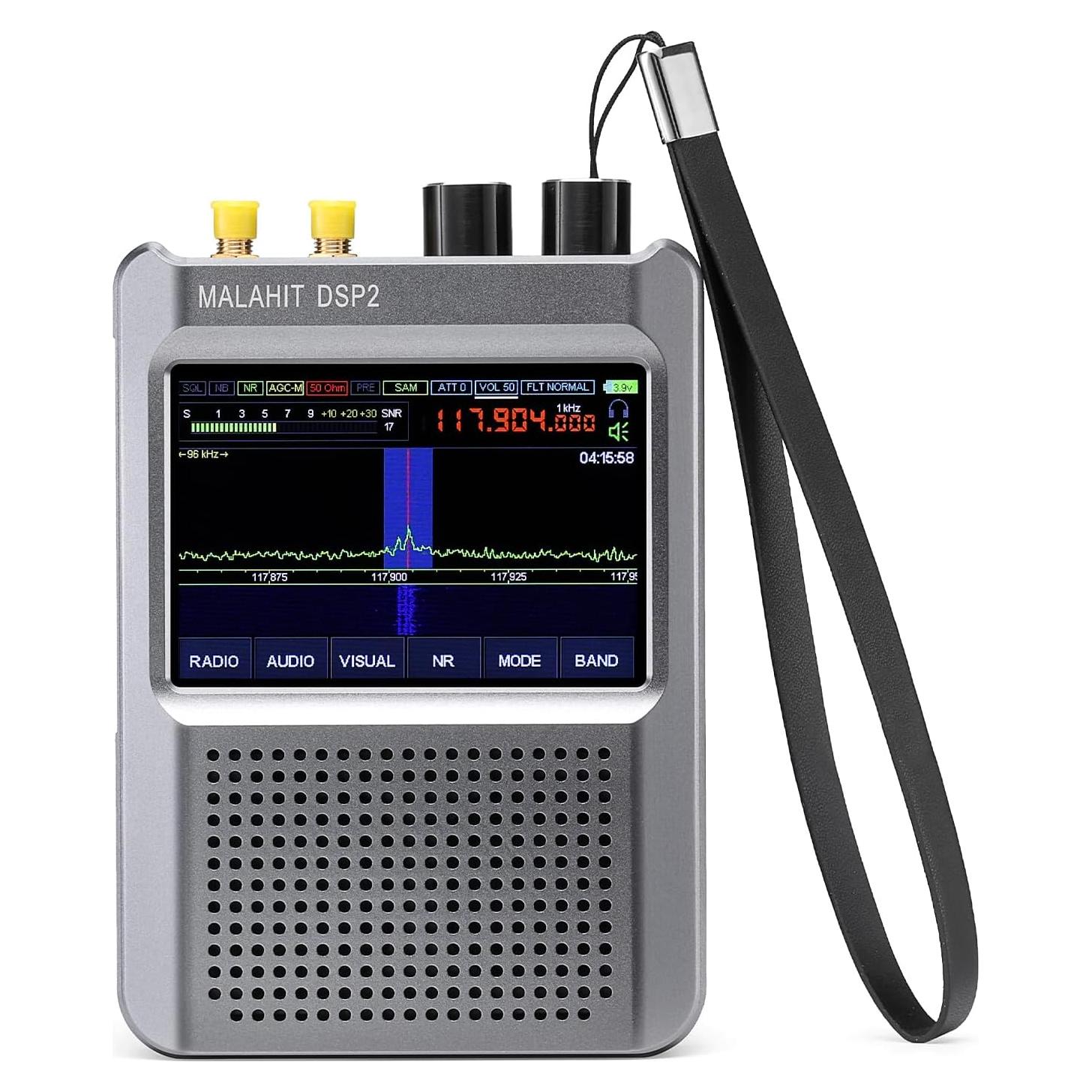 Radio SDR Raddy Malachite DSP2, Receptor 10kHz-2GHz, Pantalla 3.5"