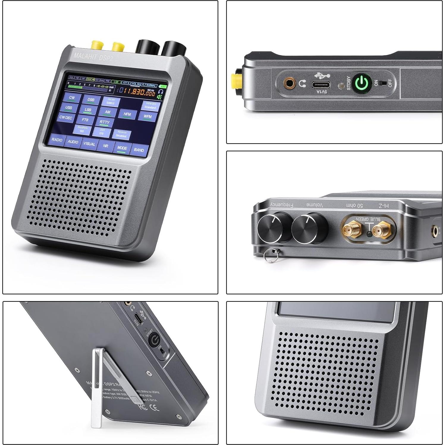 Radio SDR Raddy Malachite DSP2, Receptor 10kHz-2GHz, Pantalla 3.5"