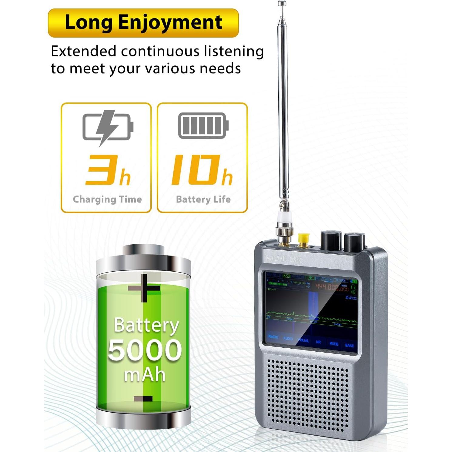 Receptor de Radio SDR Malachite V2.4 GOOZEEZOO con Antena Mini Loop