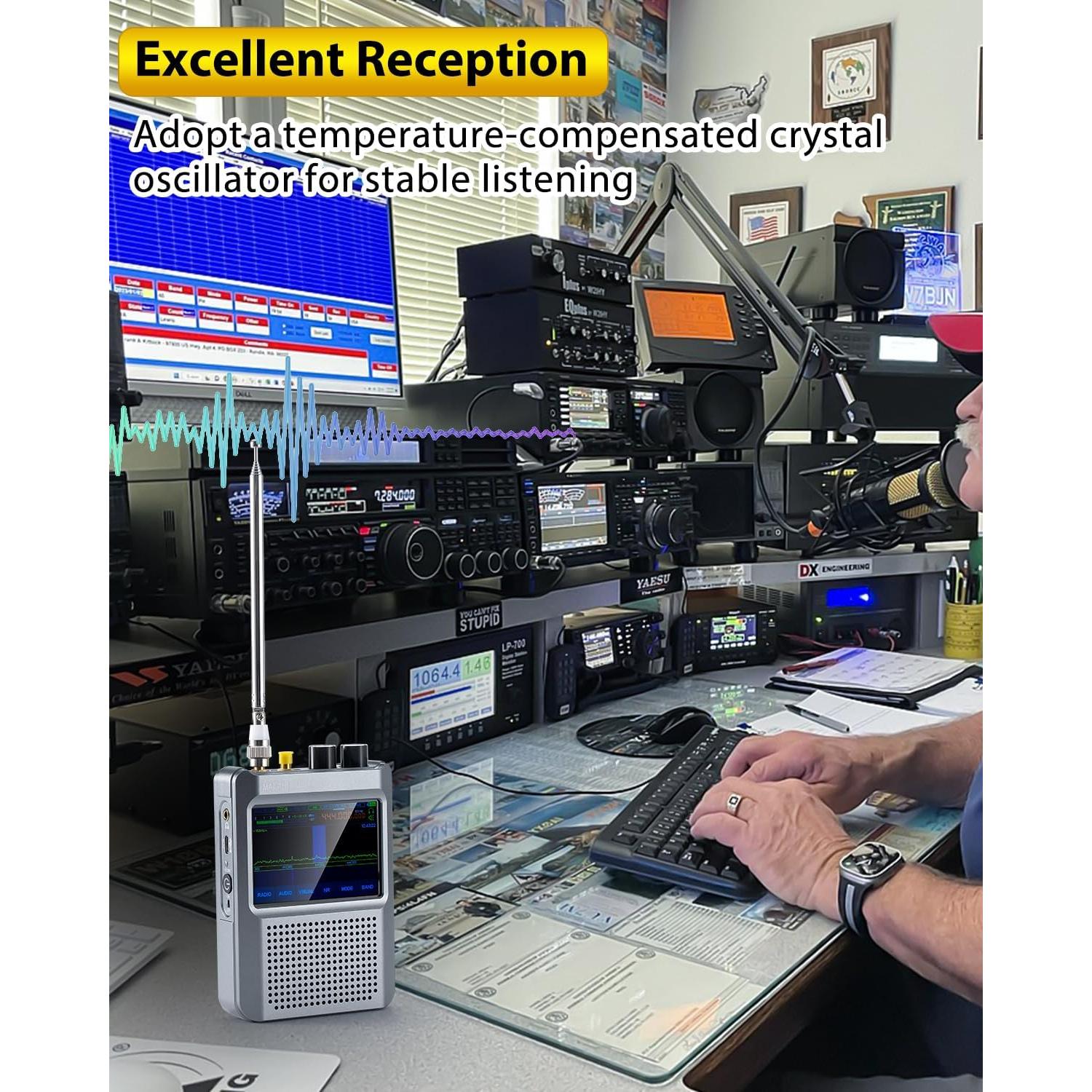 Receptor de Radio SDR Malachite V2.4 GOOZEEZOO con Antena Mini Loop