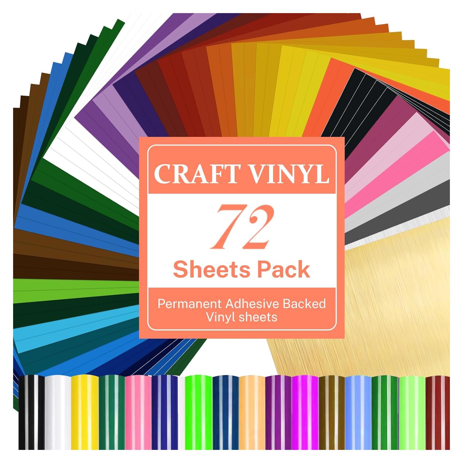 Vinilo Adhesivo Permanente HAWERSI 72 Hojas 30.5x21.6cm Multicolor